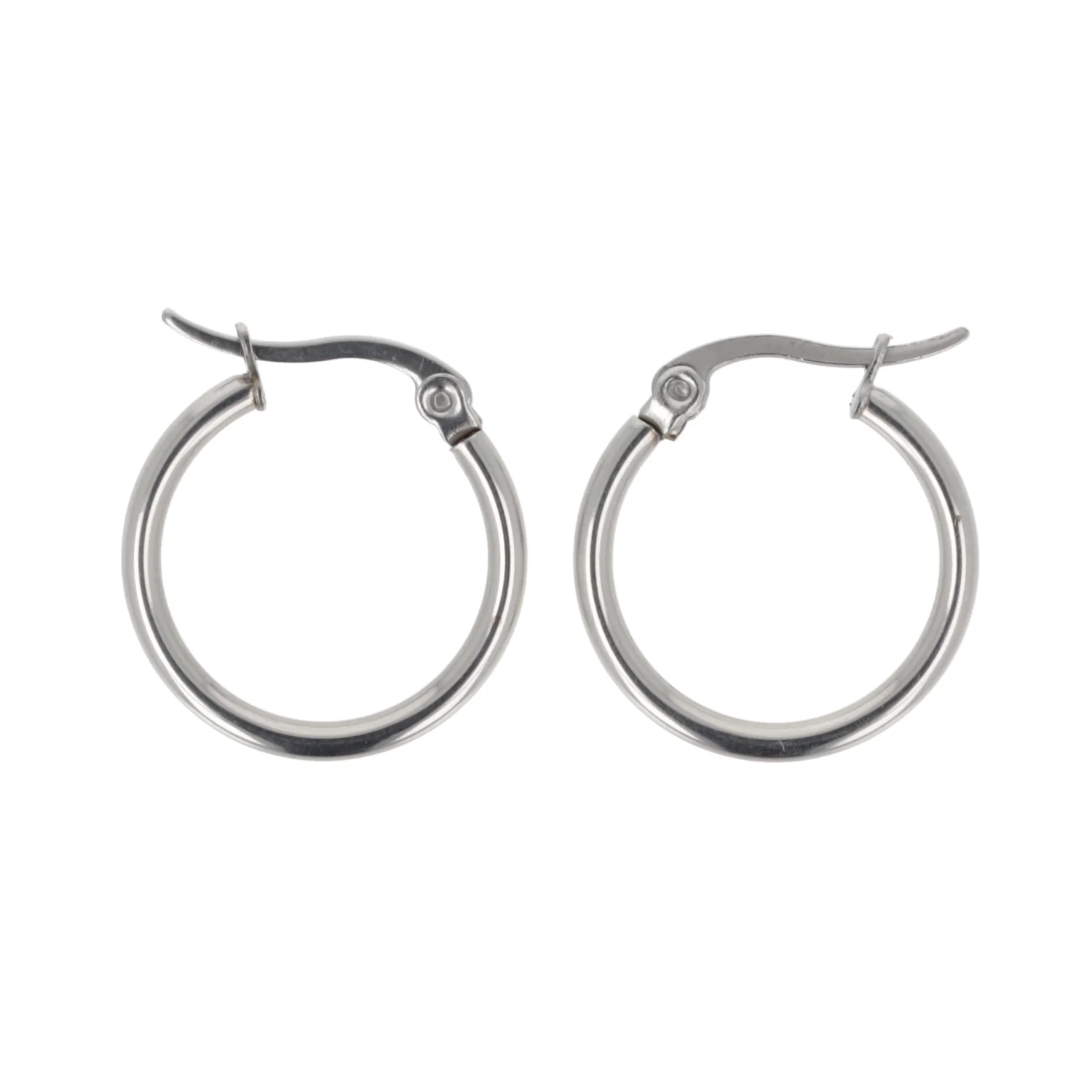 20mm Stainless Steel Hoop Earrings - Image 4