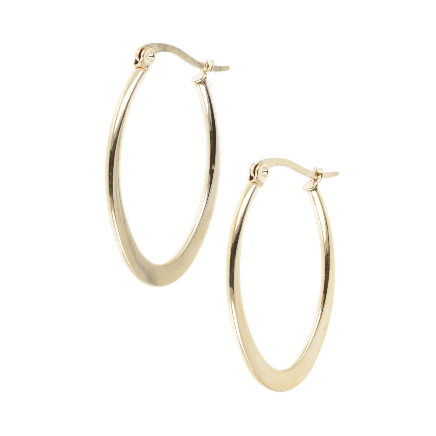 30mm Stainless Steel Oval Hoops (Gold Plated) - Image 4