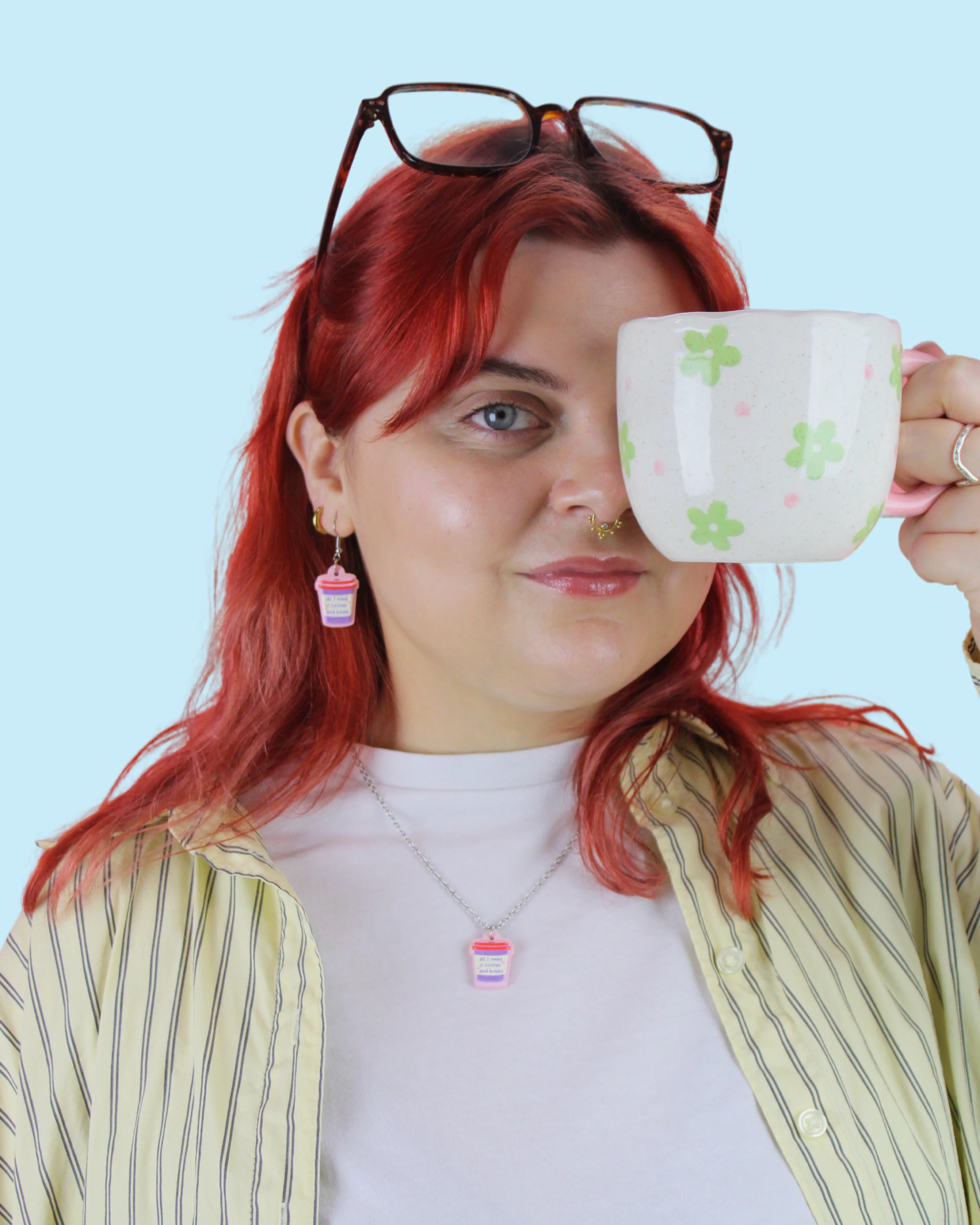 All I Need Is Coffee And Books Earrings - Image 4