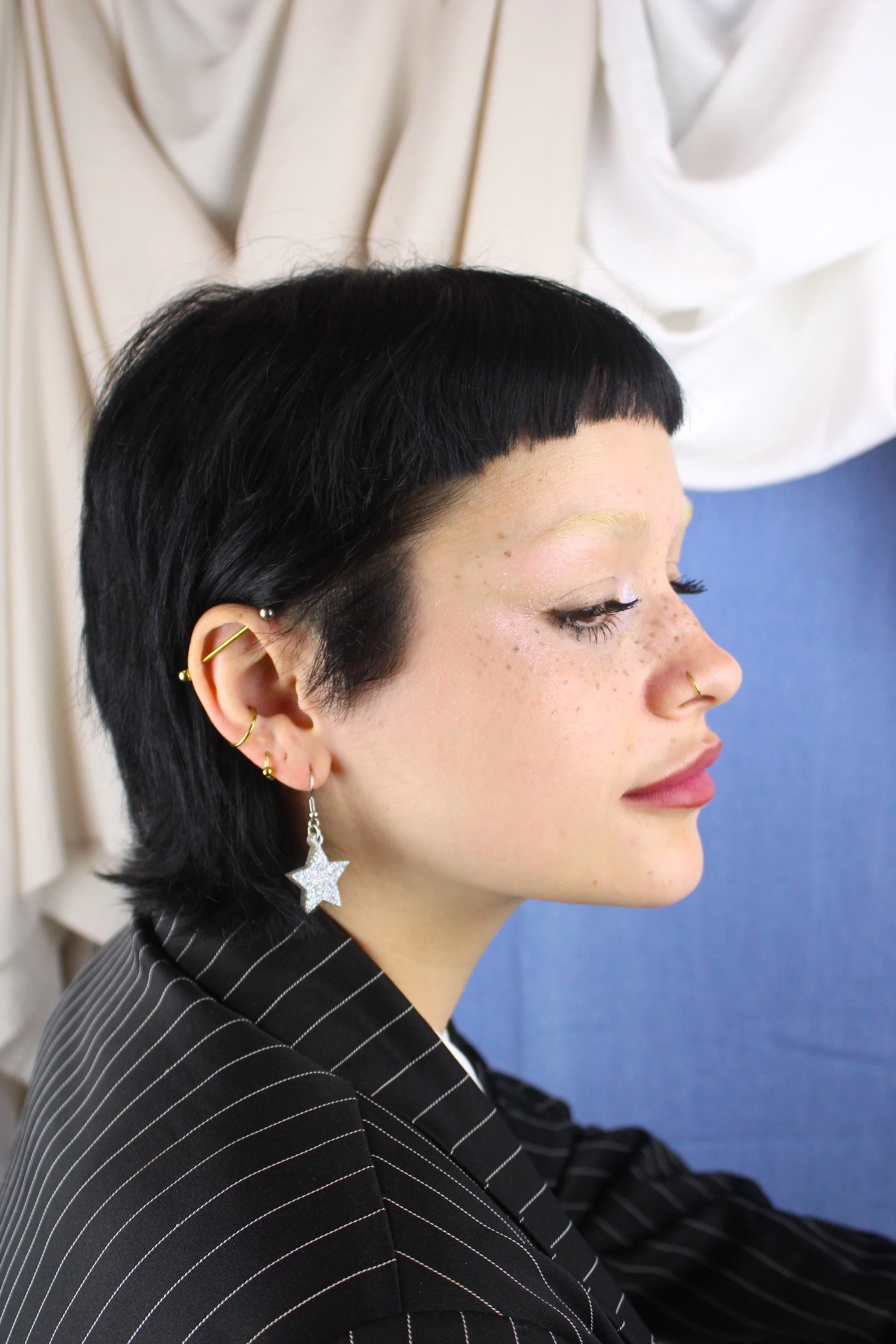 All That Glitters Silver Star Earrings - Image 3