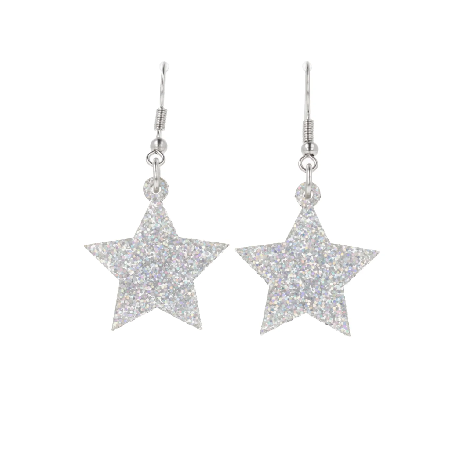All That Glitters Silver Star Earrings - Image 6