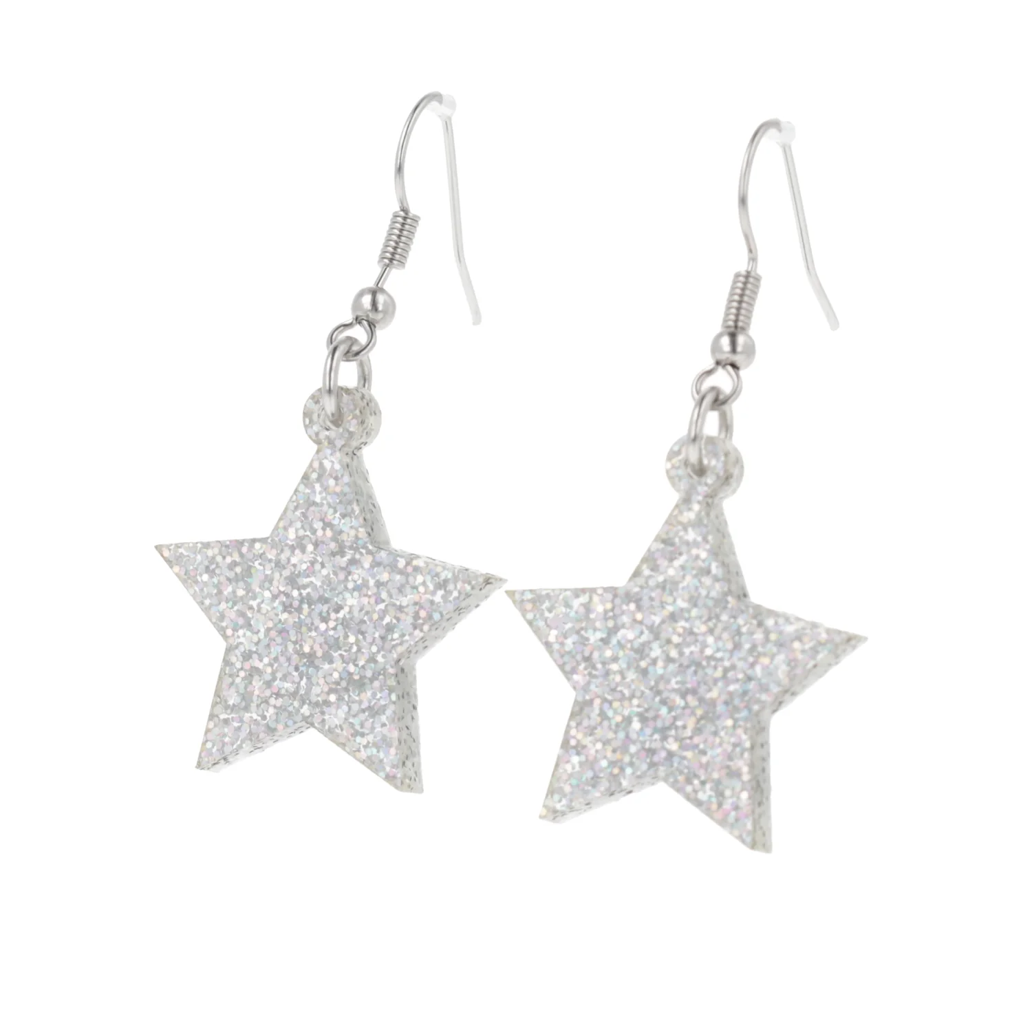 All That Glitters Silver Star Earrings - Image 8