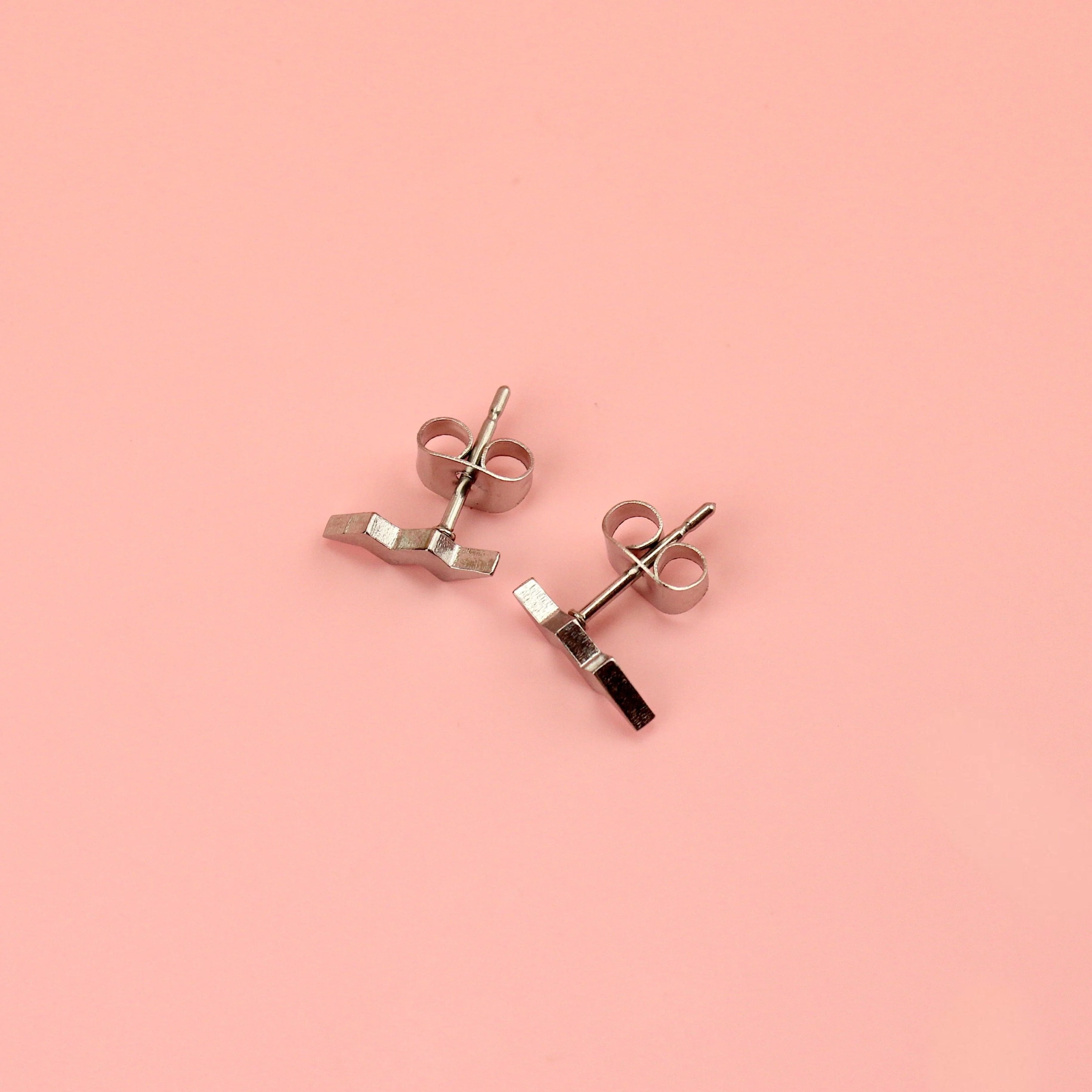 Amped Up Lightning Bolt Stud Earrings - Image 10