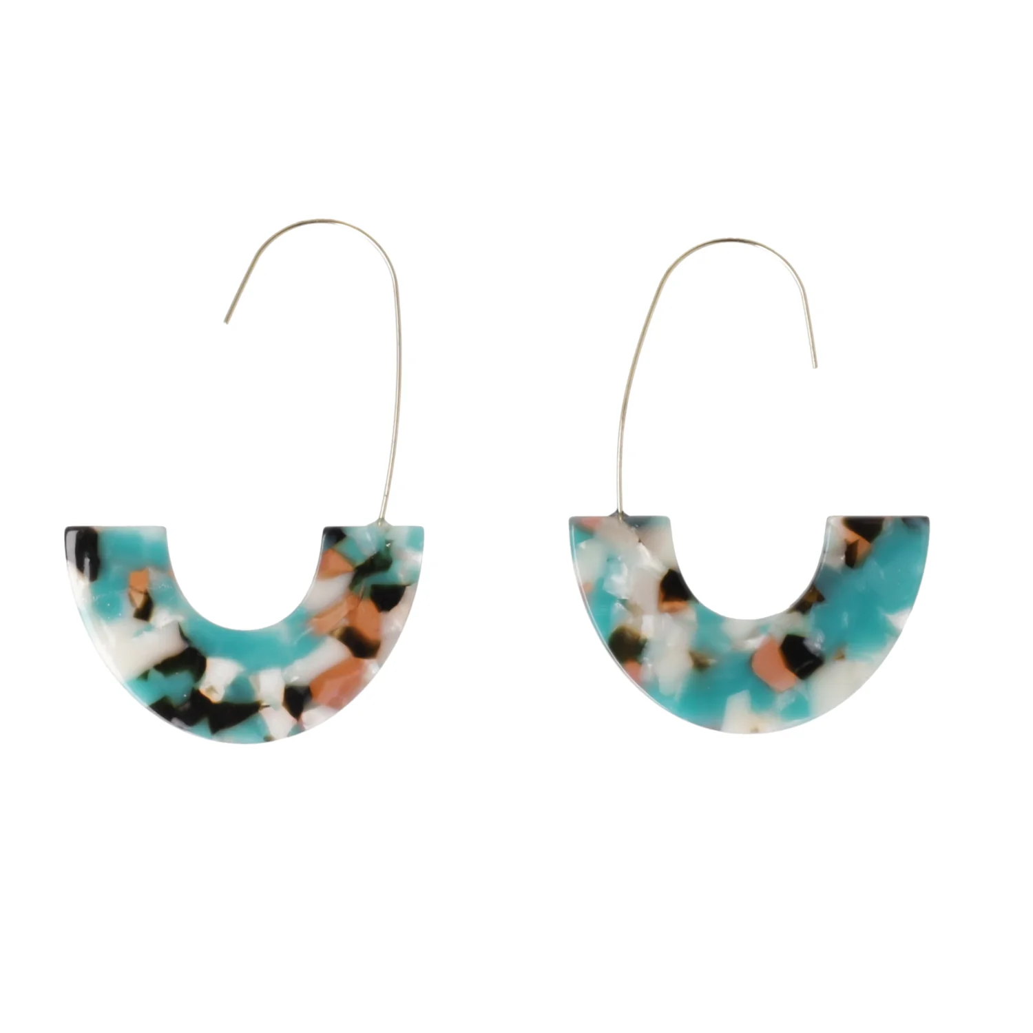Arch Rivals Drop Earrings - Moody Teal - Image 3