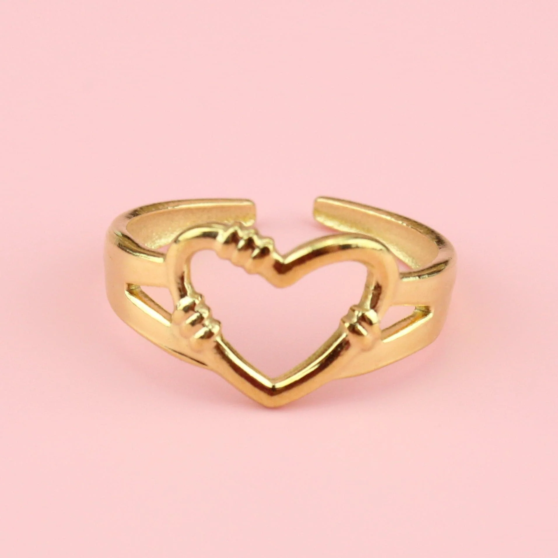 Barbed Wire Heart Ring (Gold-plated)