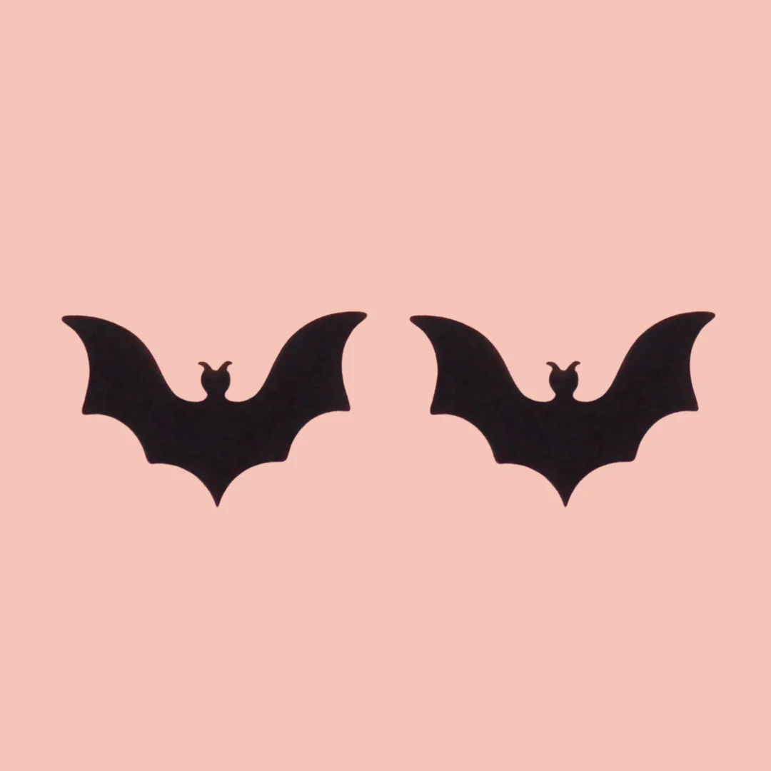 Bat Stud Earrings (Black)
