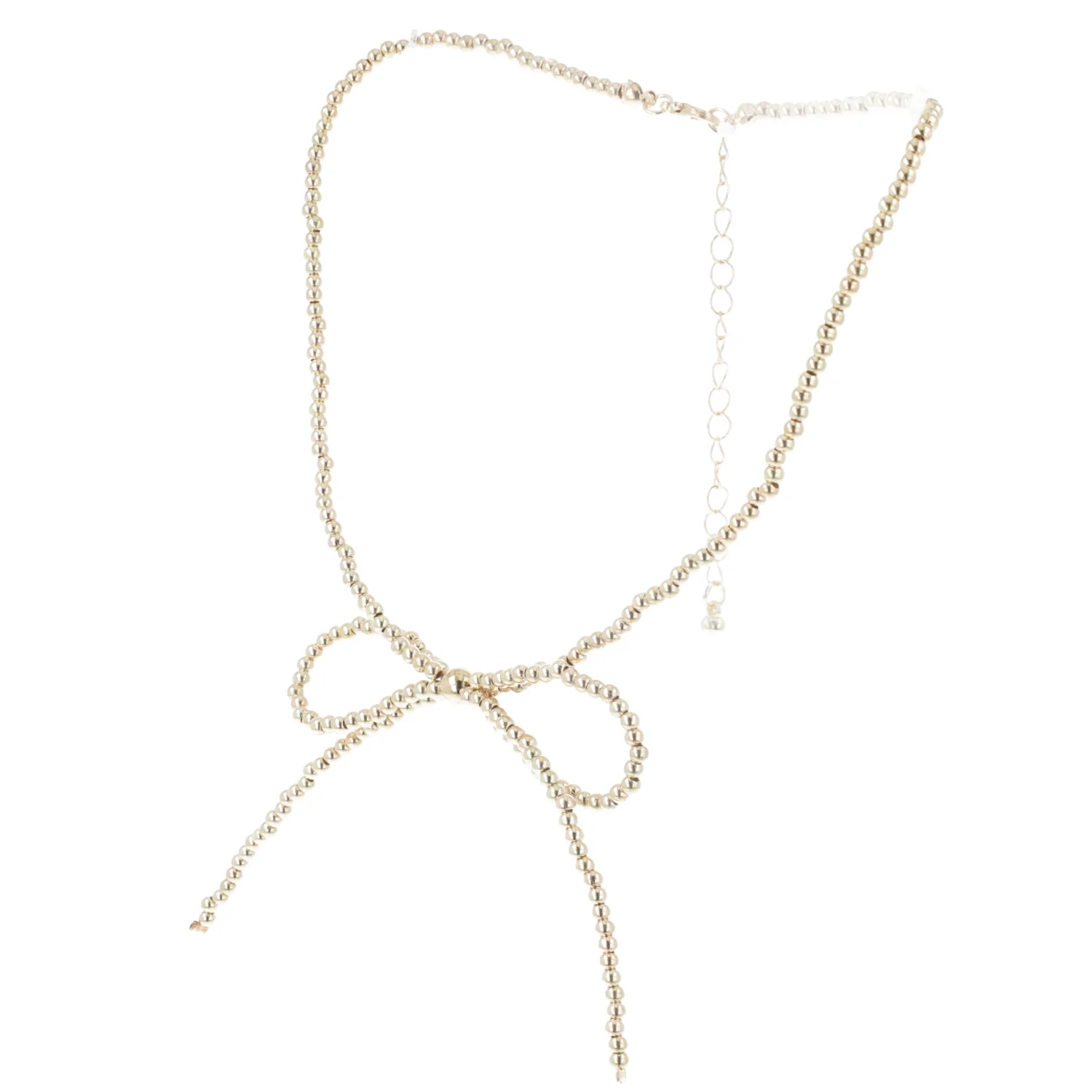 Beaded Bow Choker - Gold - Image 7