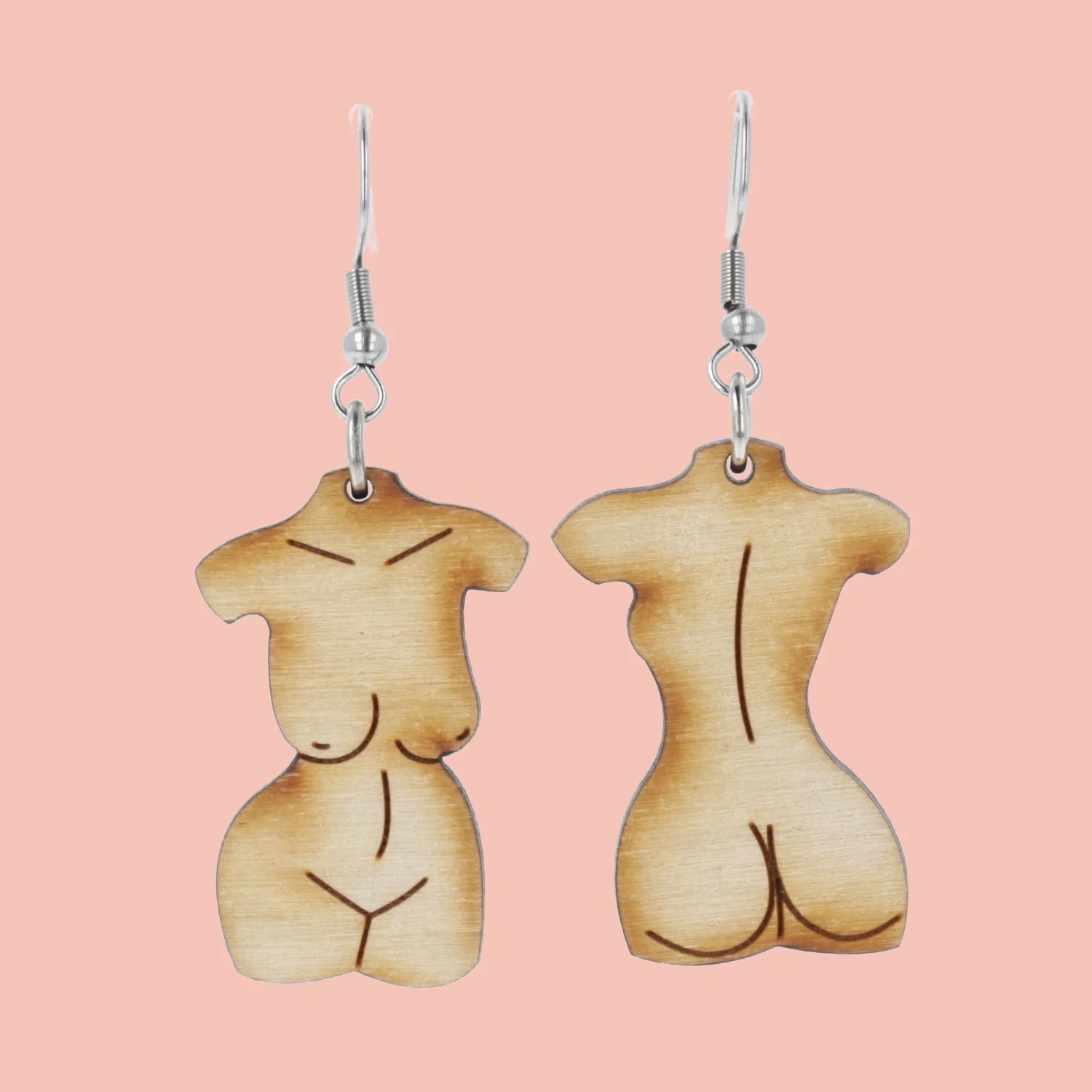 Birch Wood Birthday Suit Earrings - Image 2