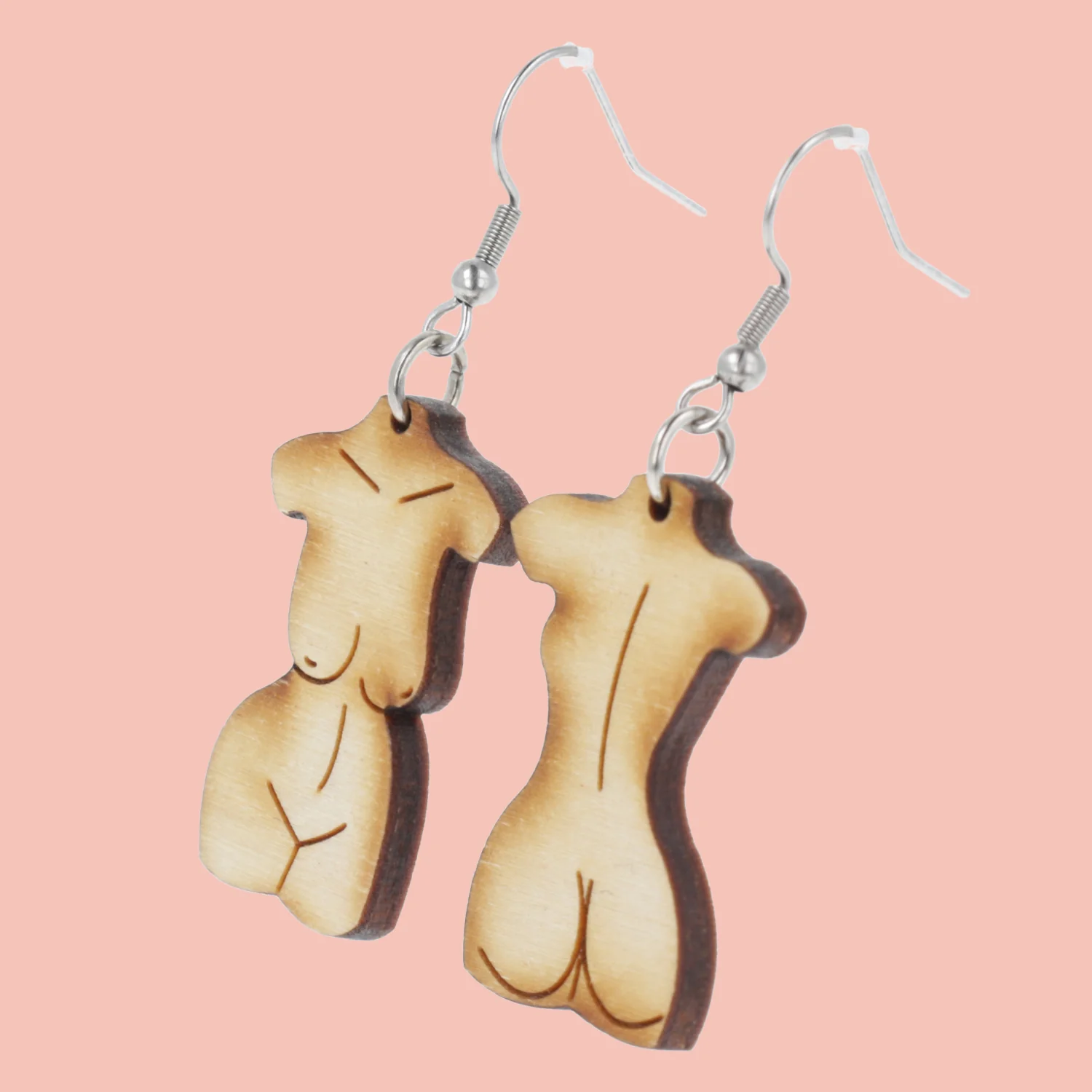 Birch Wood Birthday Suit Earrings - Image 4