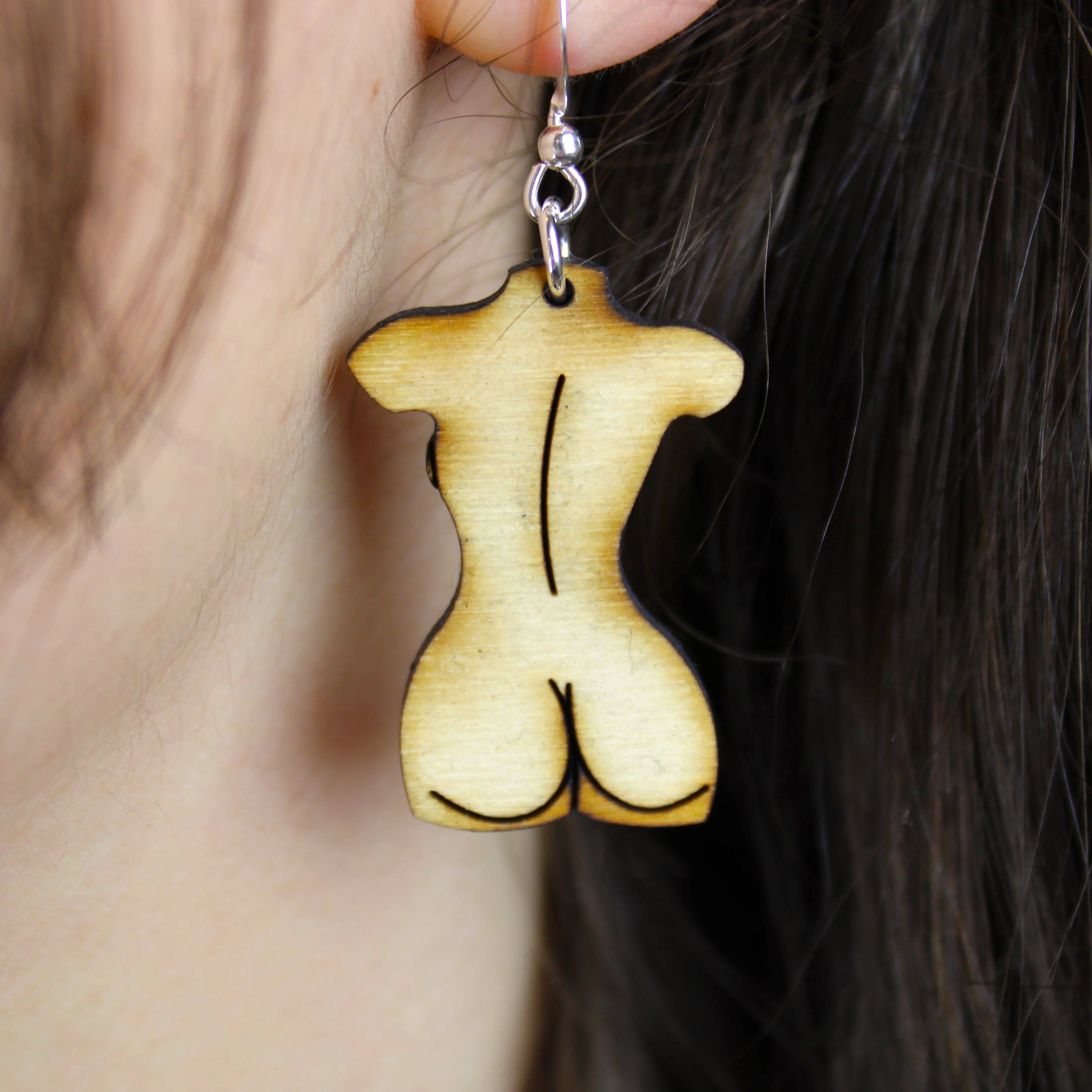 Birch Wood Birthday Suit Earrings - Image 7