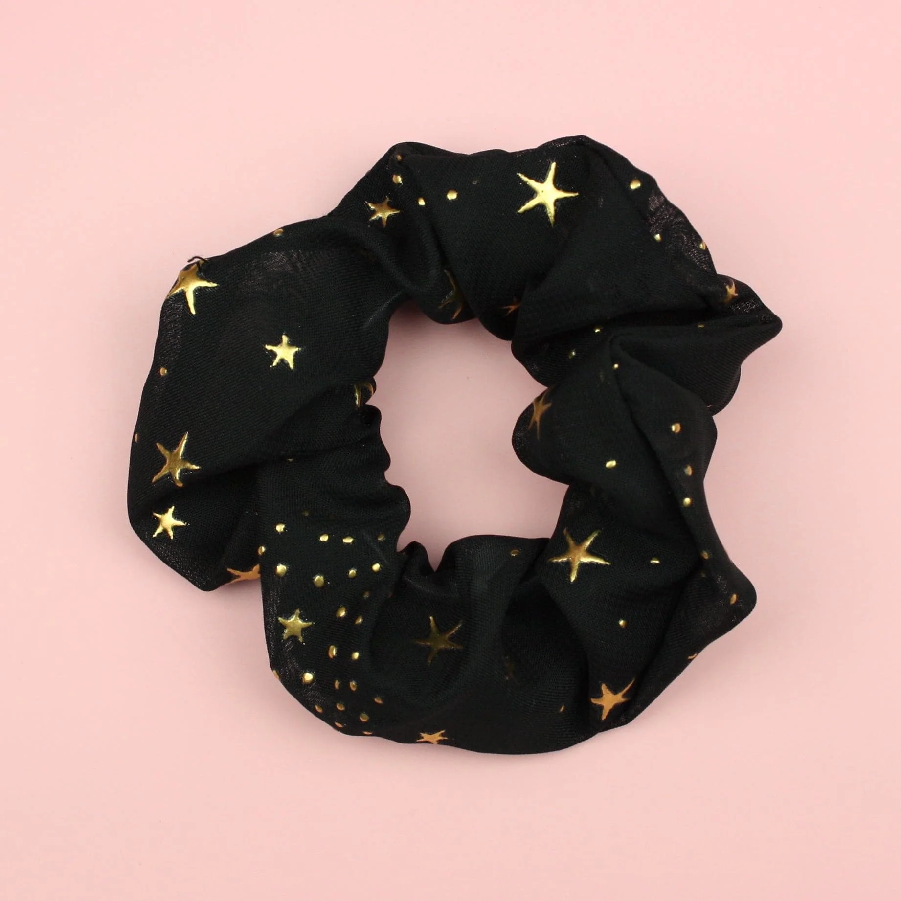 Black Star Print Scrunchie