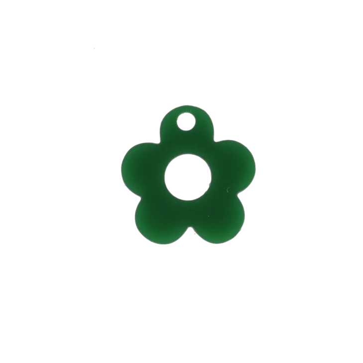 Blooming Botanicals Flower Charm (Dark Green)