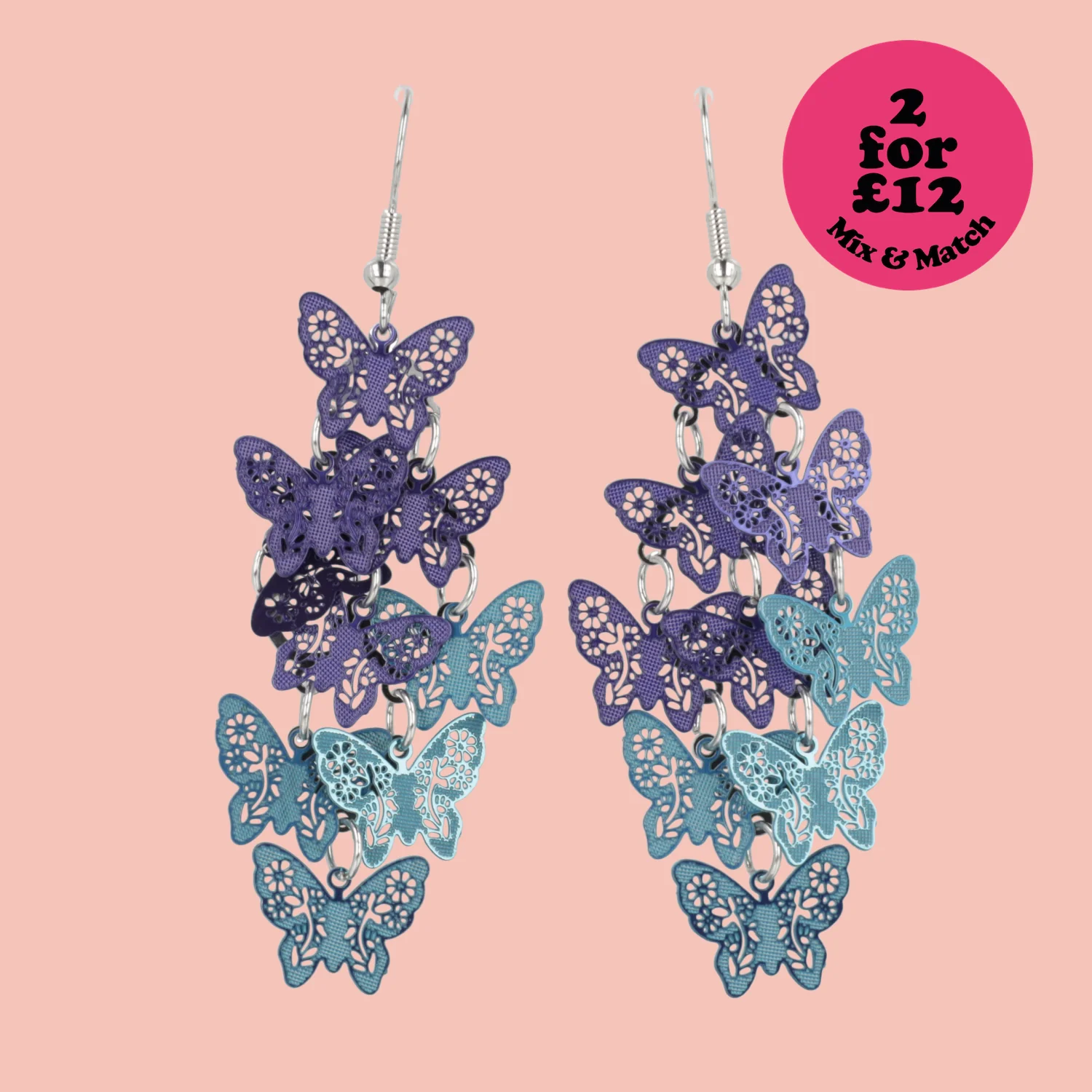 Blue Butterfly Earrings