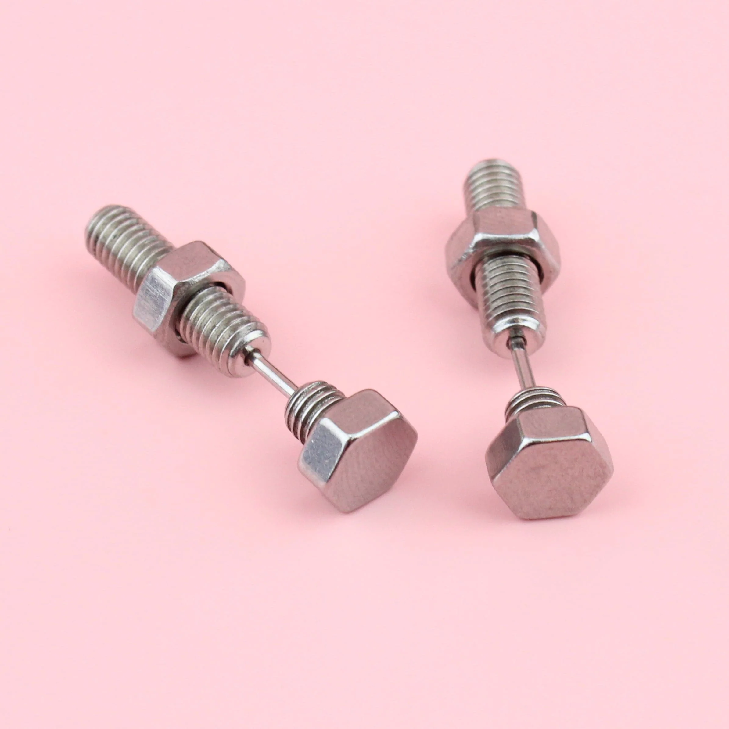 Bolt Earrings (Silver)