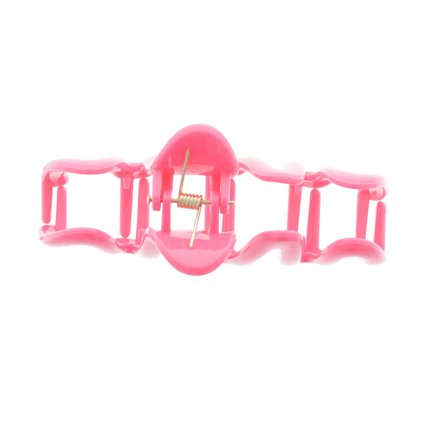 Bright Pink Wavy Claw Clip - Image 4
