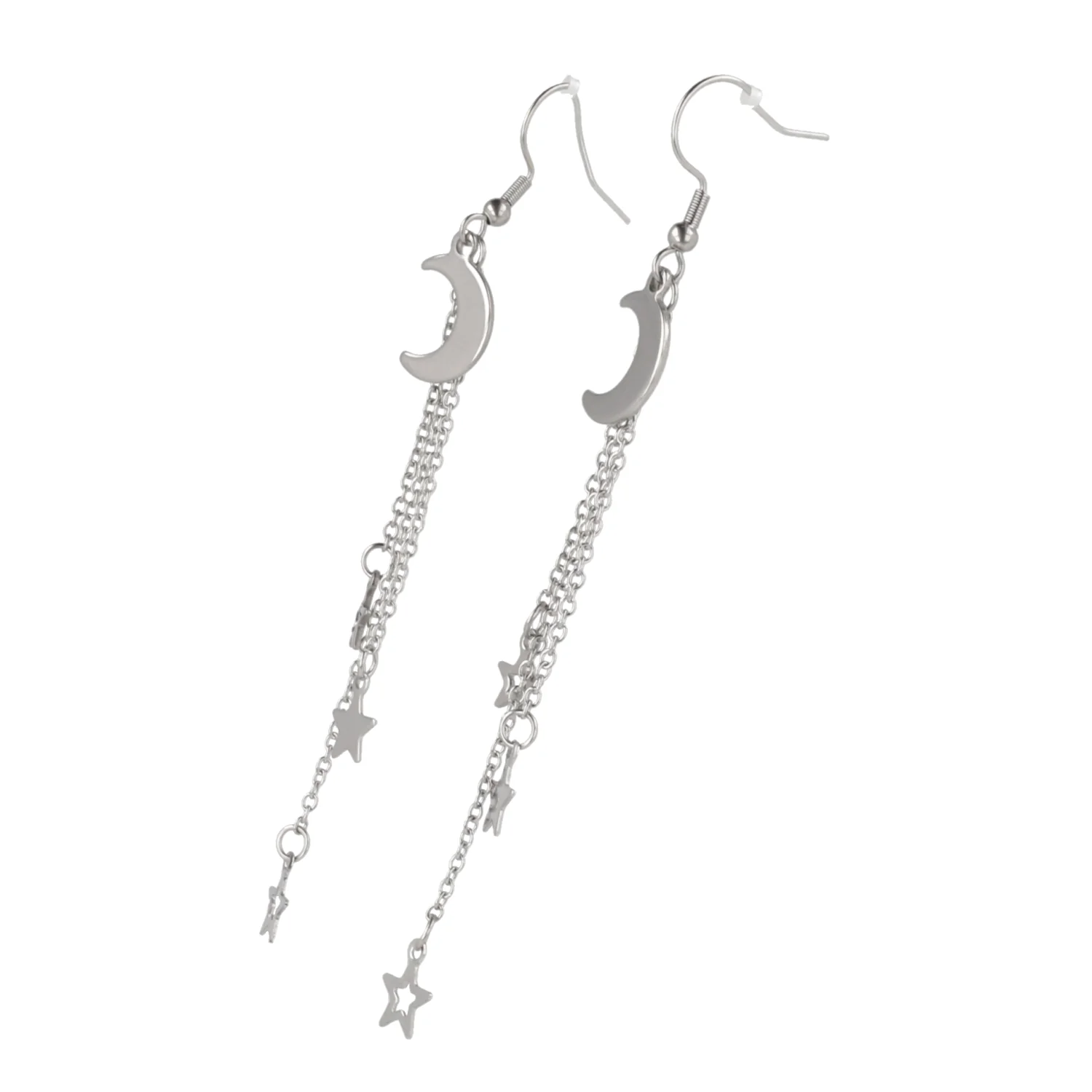Cascading Moon And Stars Earrings - Image 4