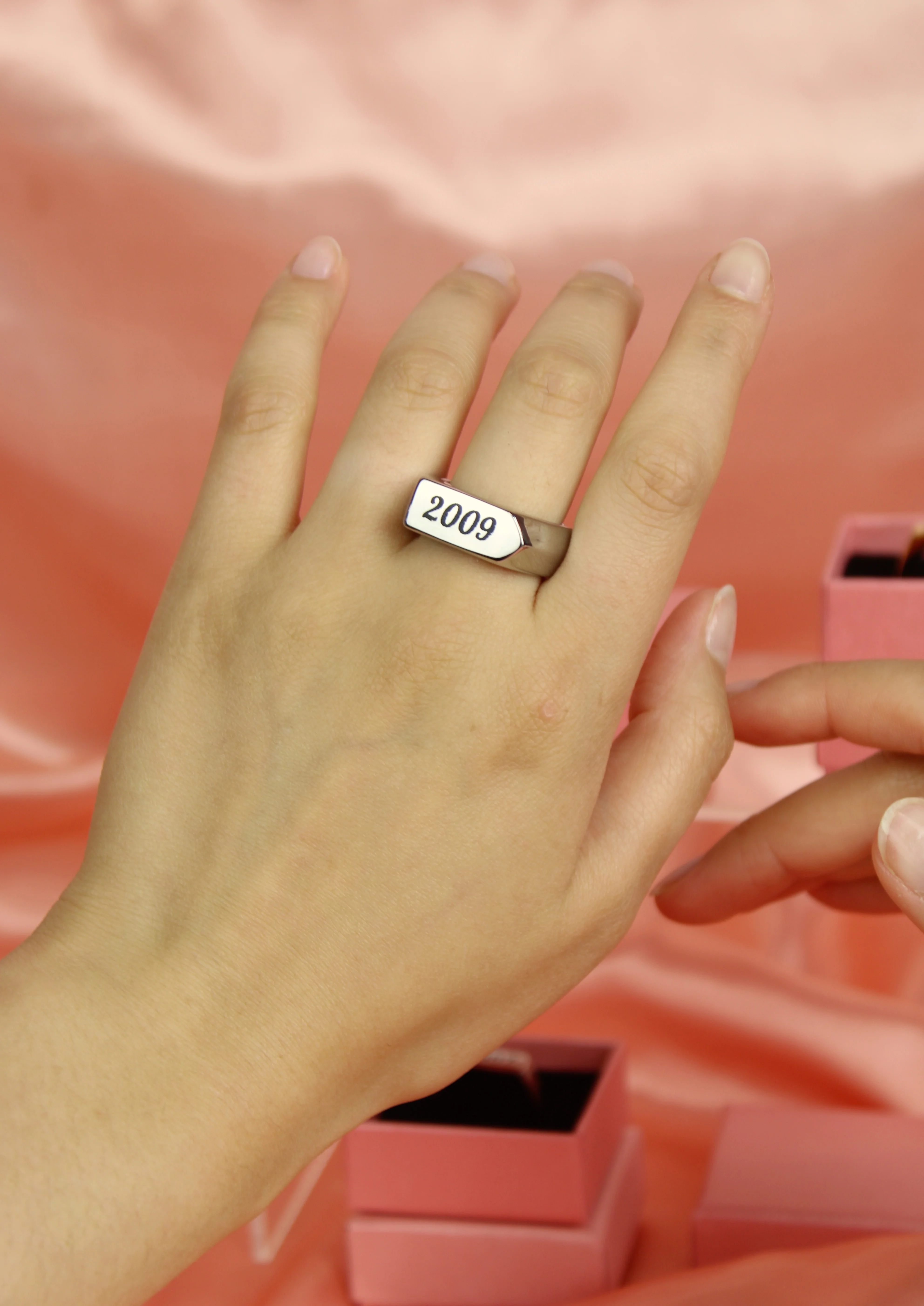 Chunky Customisable Birth Year Ring - Image 12