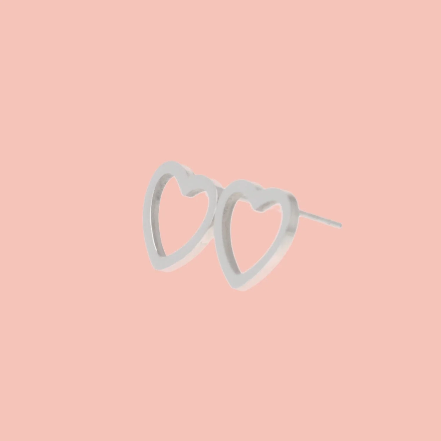 Cookie Cutter Heart Stud Earrings - Image 3