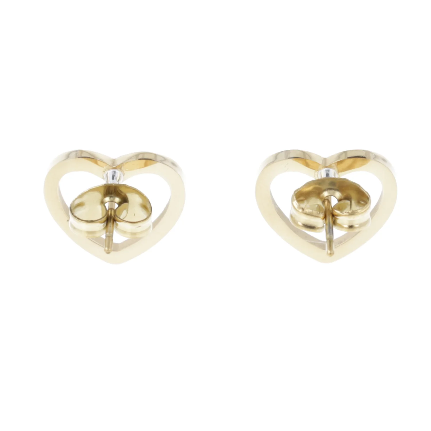 Cookie Cutter Heart Stud Earrings (Gold Plated) - Image 7