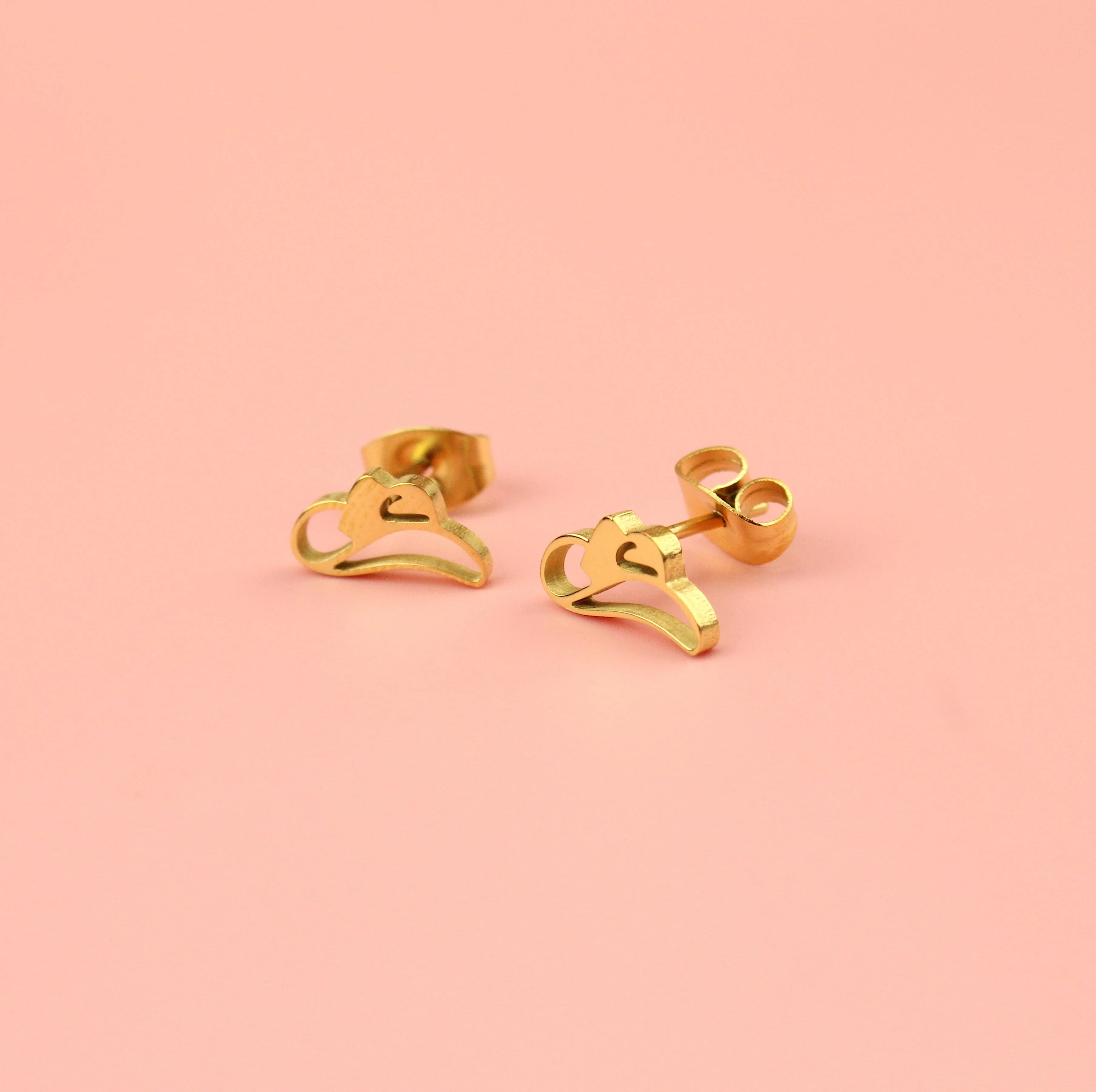 Cowboy Hat Stud Earrings (Gold Plated) - Image 4