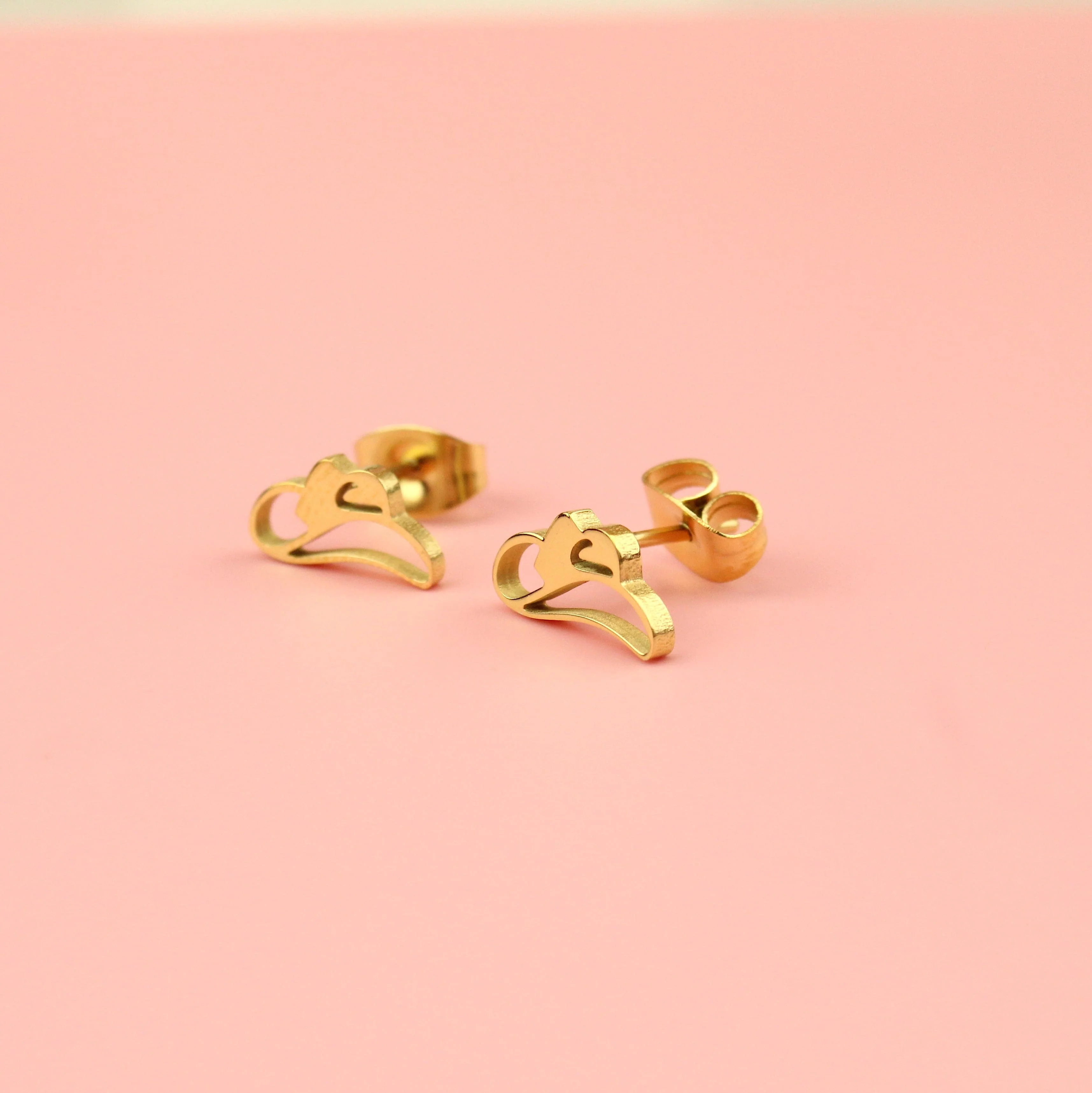 Cowboy Hat Stud Earrings (Gold Plated) - Image 5