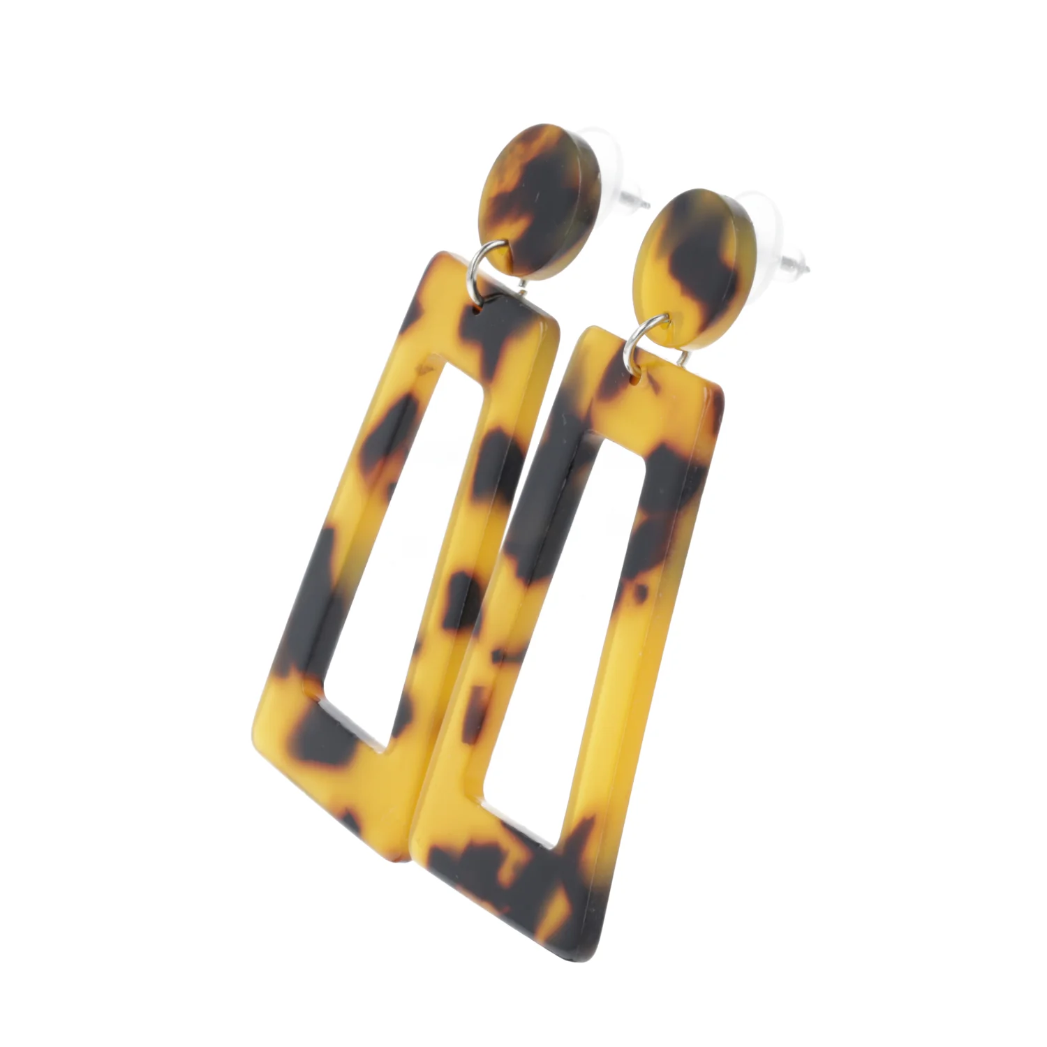 Cut It Out! Earrings- Tortiseshell - Image 4
