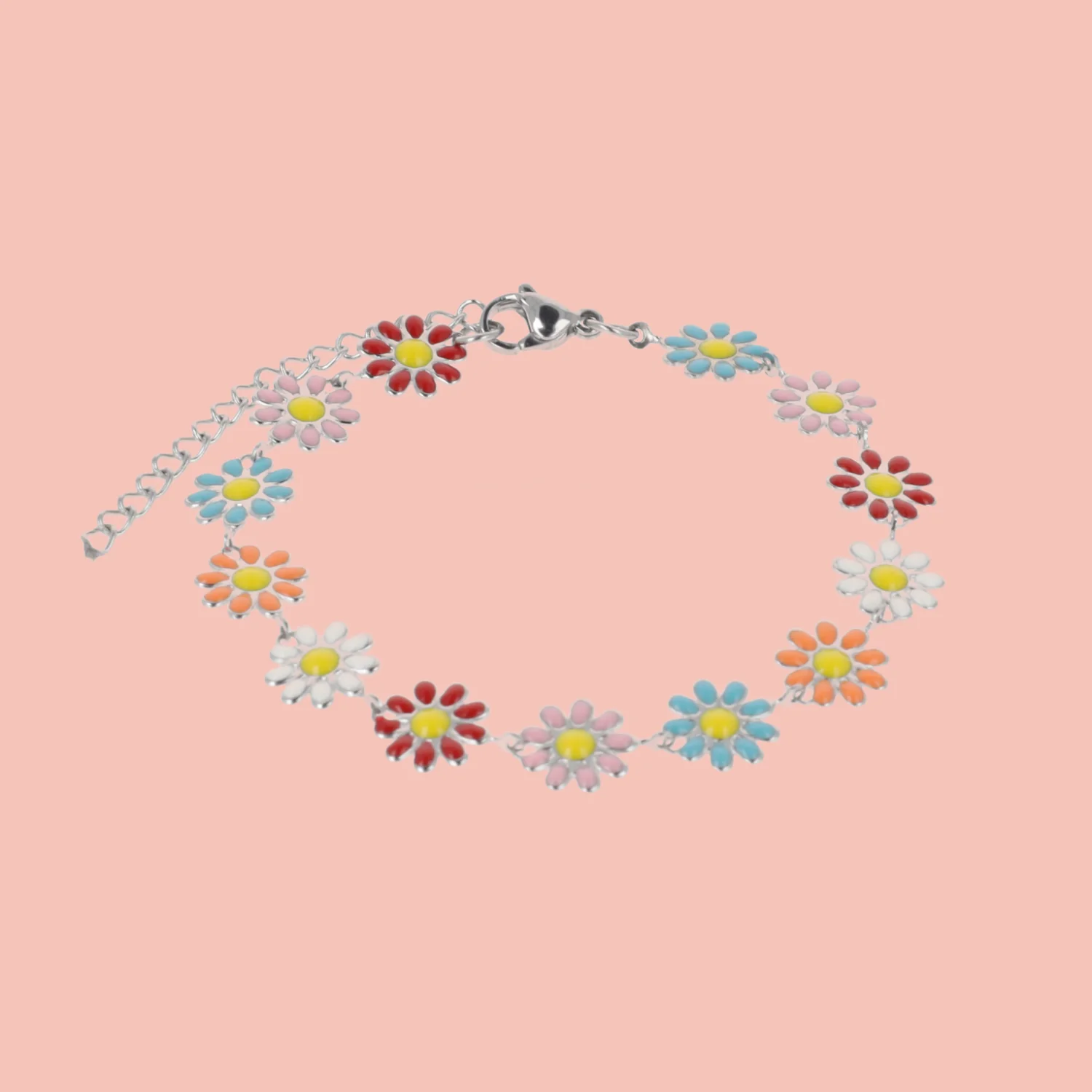 Daisy Chain Bracelet- Multicolour - Image 2