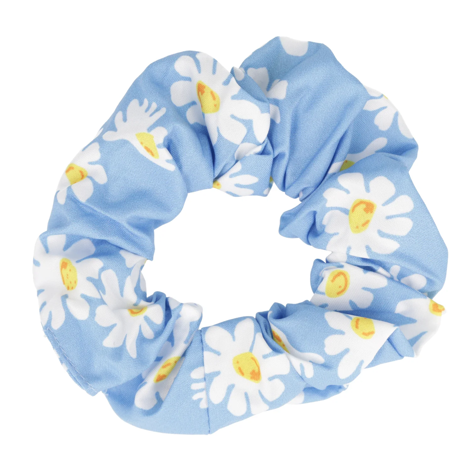 Daisy Print Scrunchie - Blue - Image 2