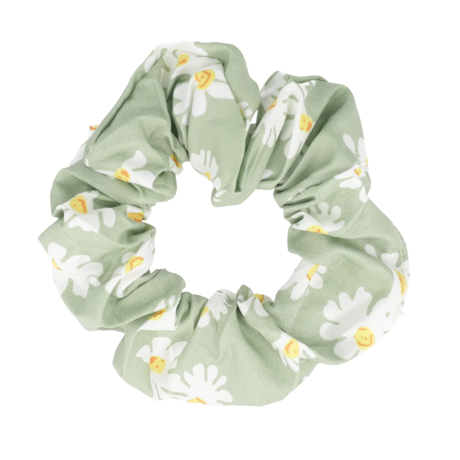 Daisy Print Scrunchie - Green - Image 2
