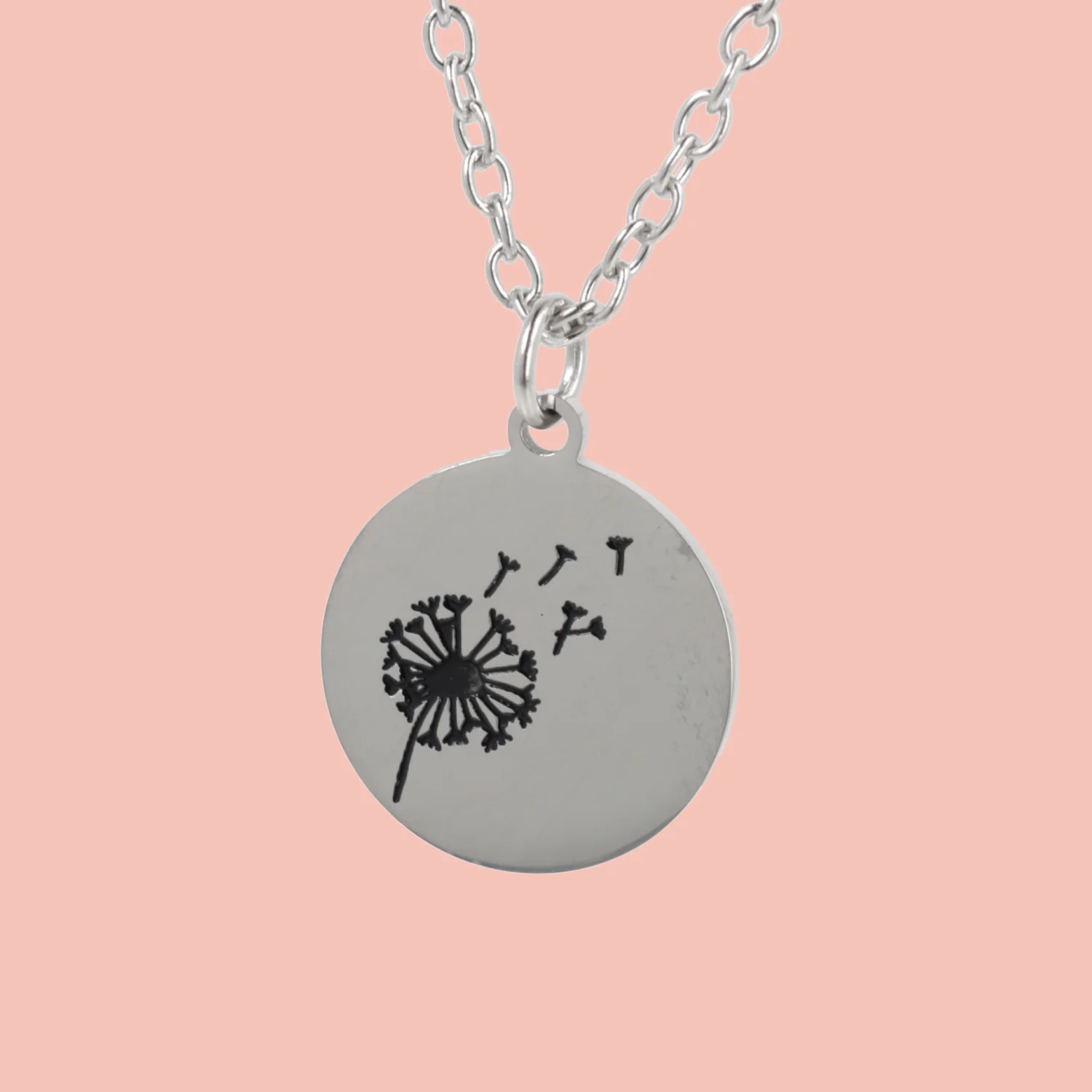 Dandelion Disk Necklace