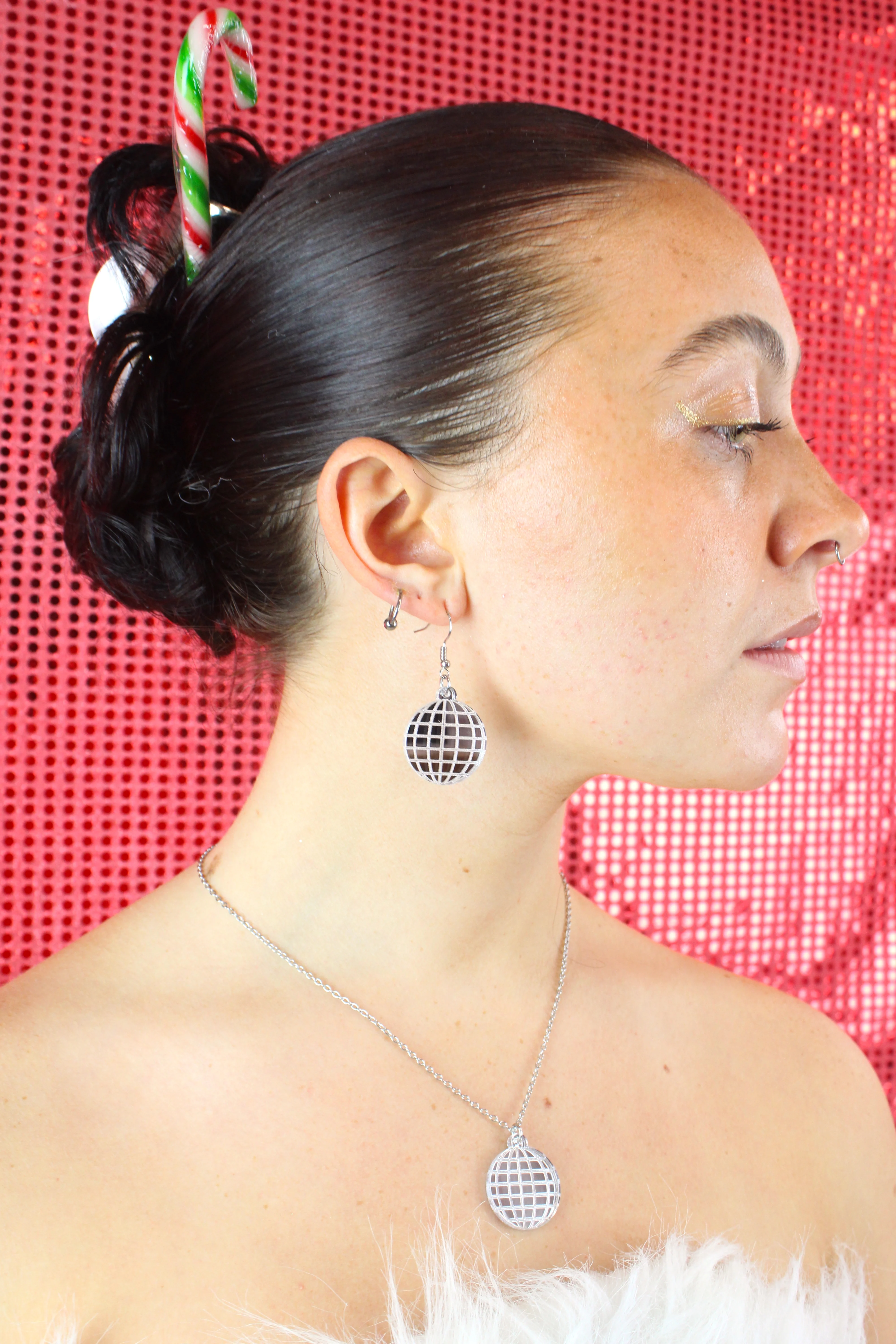 Disco Ball Pendant Necklace - Image 7