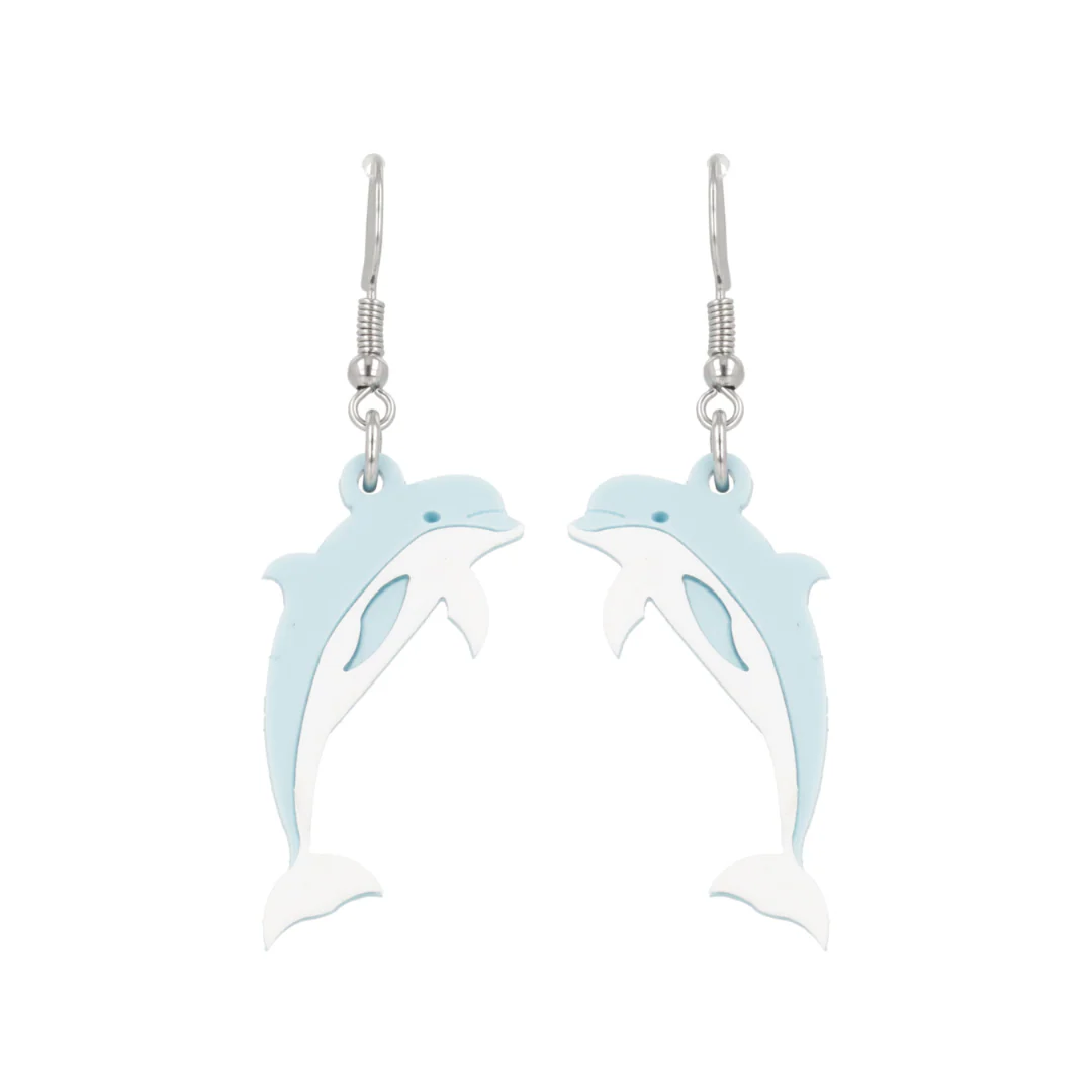 Dolphinitely Maybe Earrings (Light Blue) - Image 6