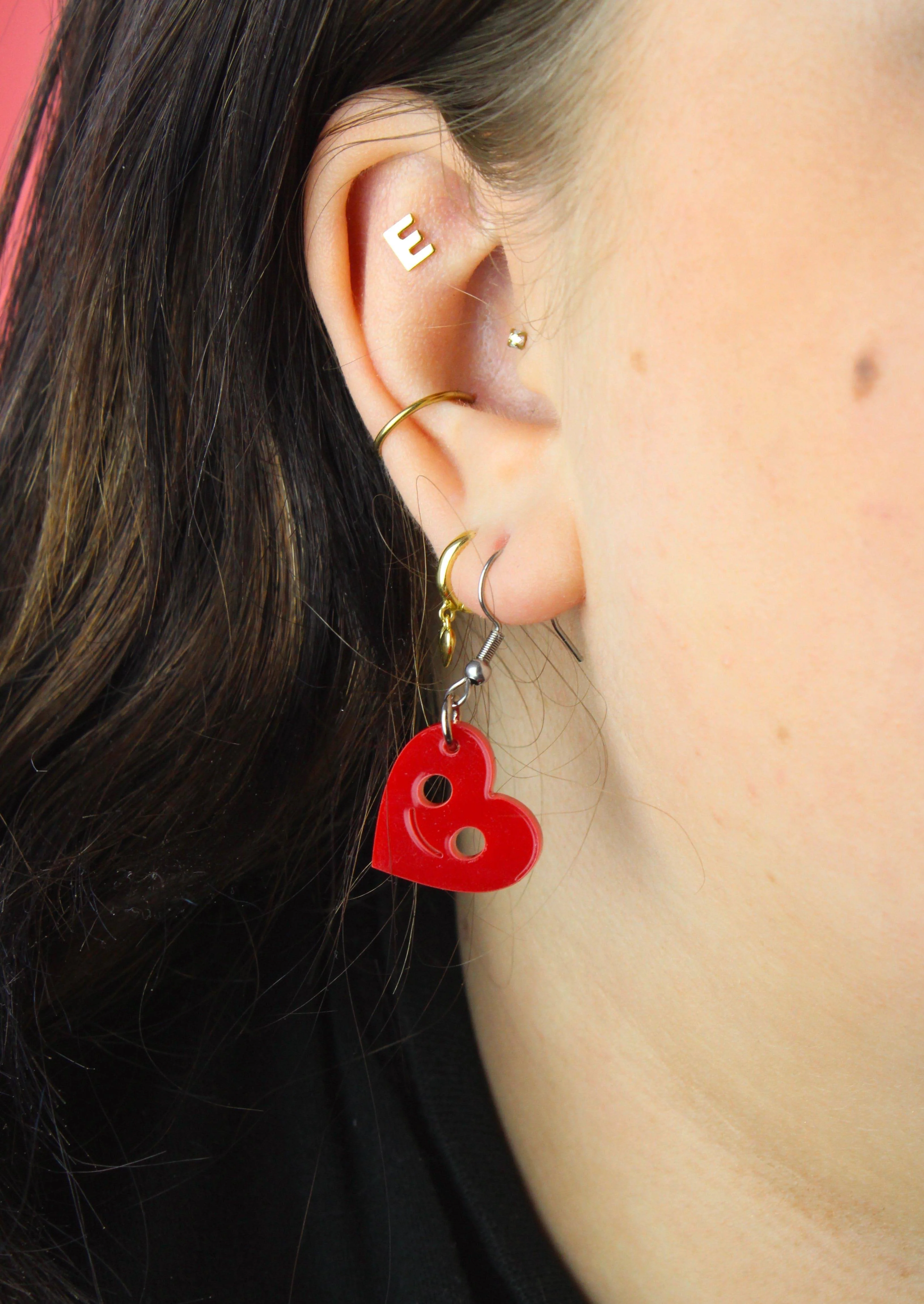 Don't Go Breaking My Heart (Red) Earrings - Image 5