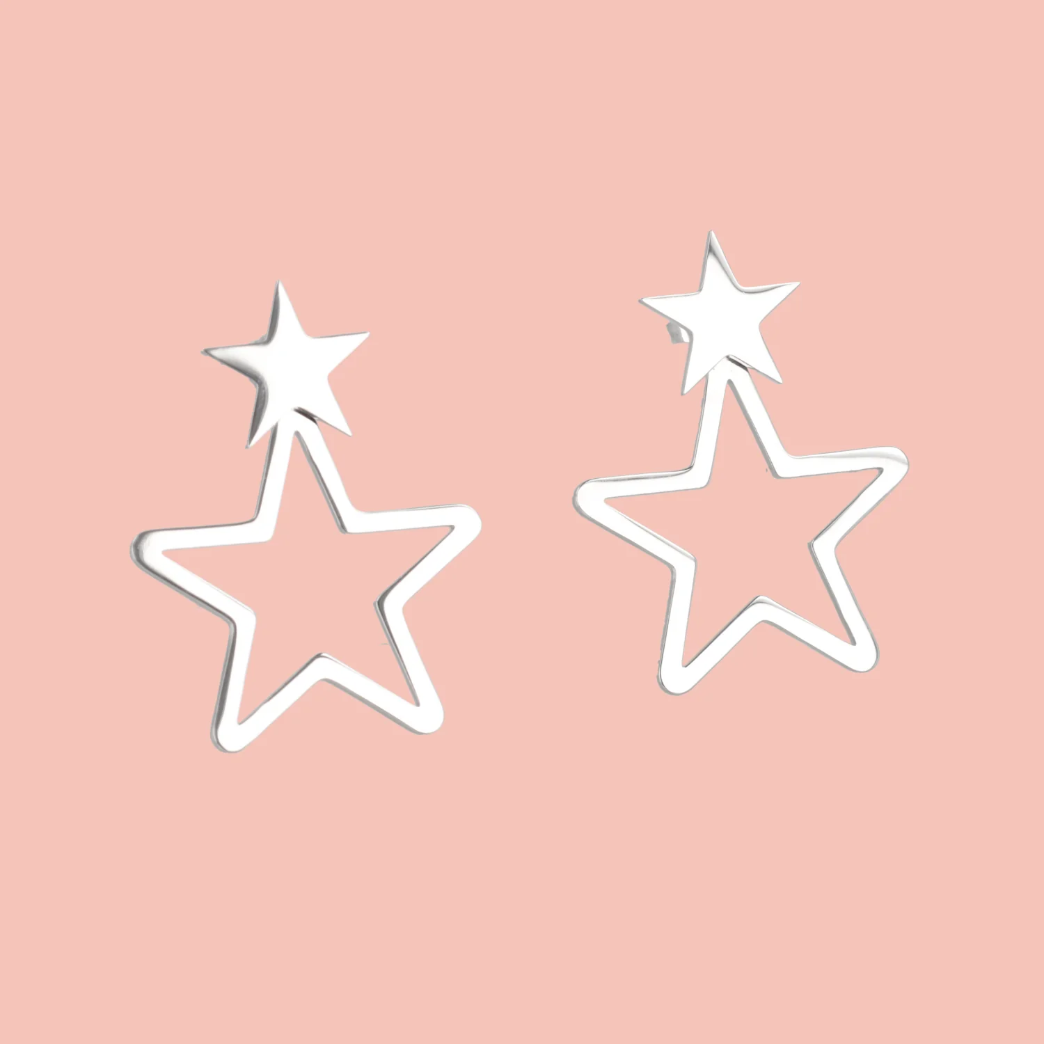 Double Vision Star Stud Earrings