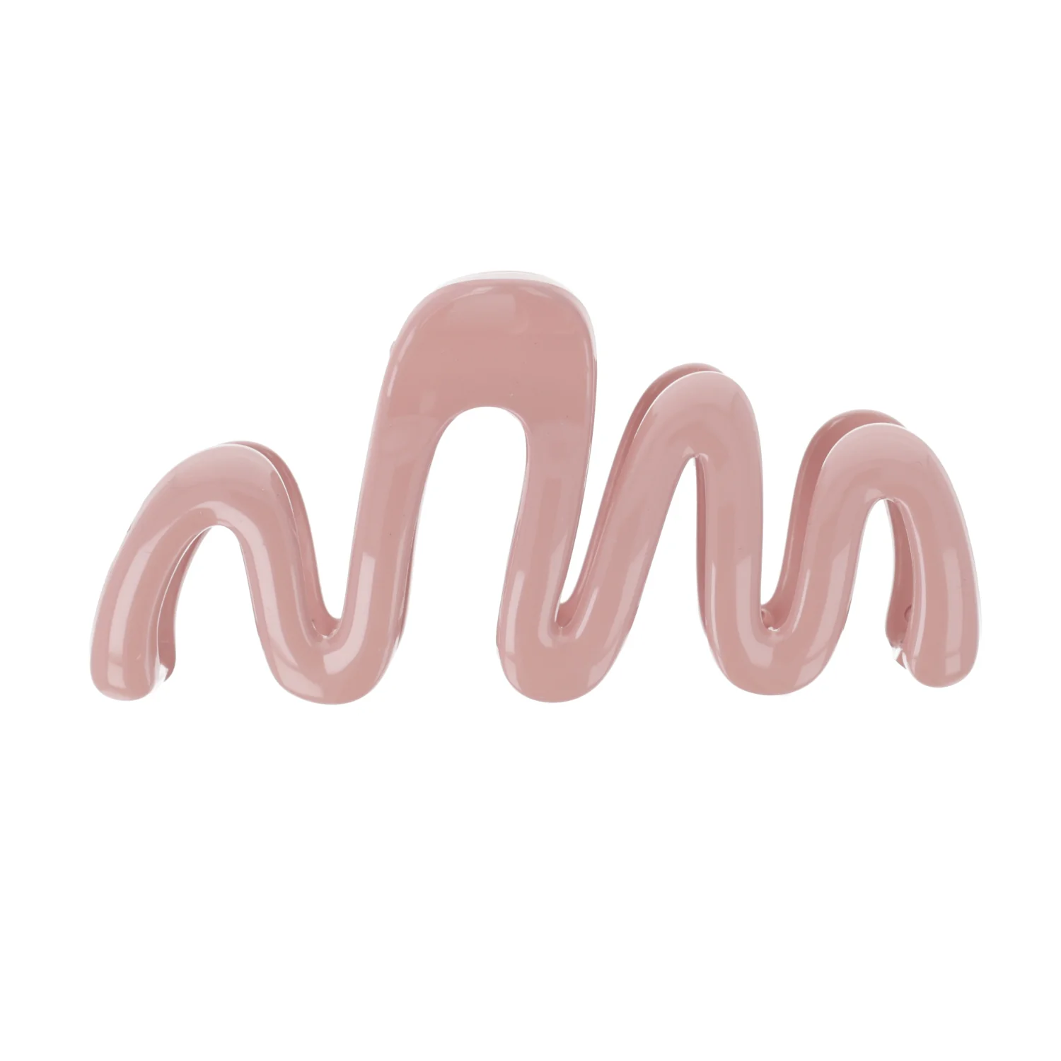 Dusty Pink Recycled Plastic Wavy Claw Clip - Image 2
