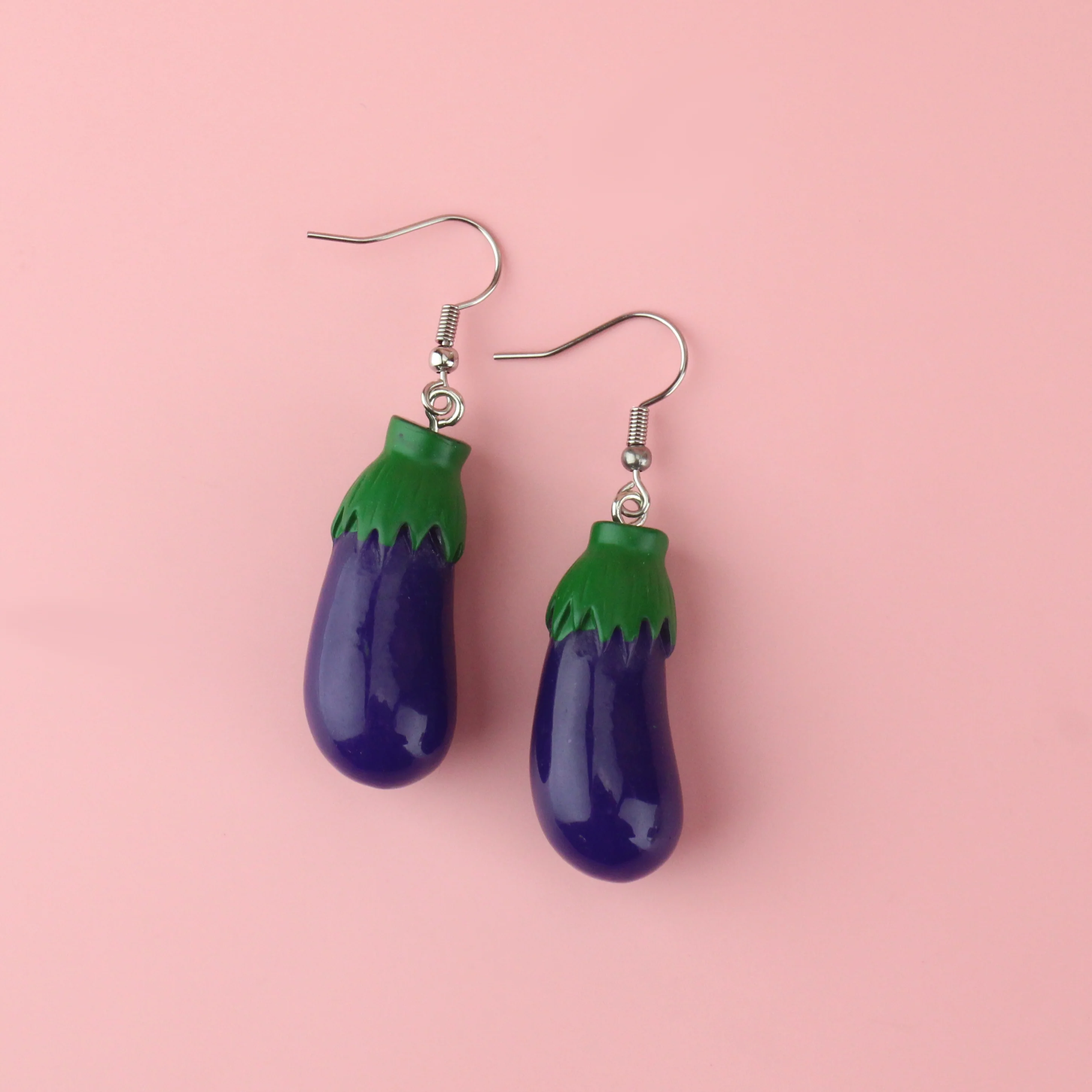 Eggplant Dangler Earrings - Image 2