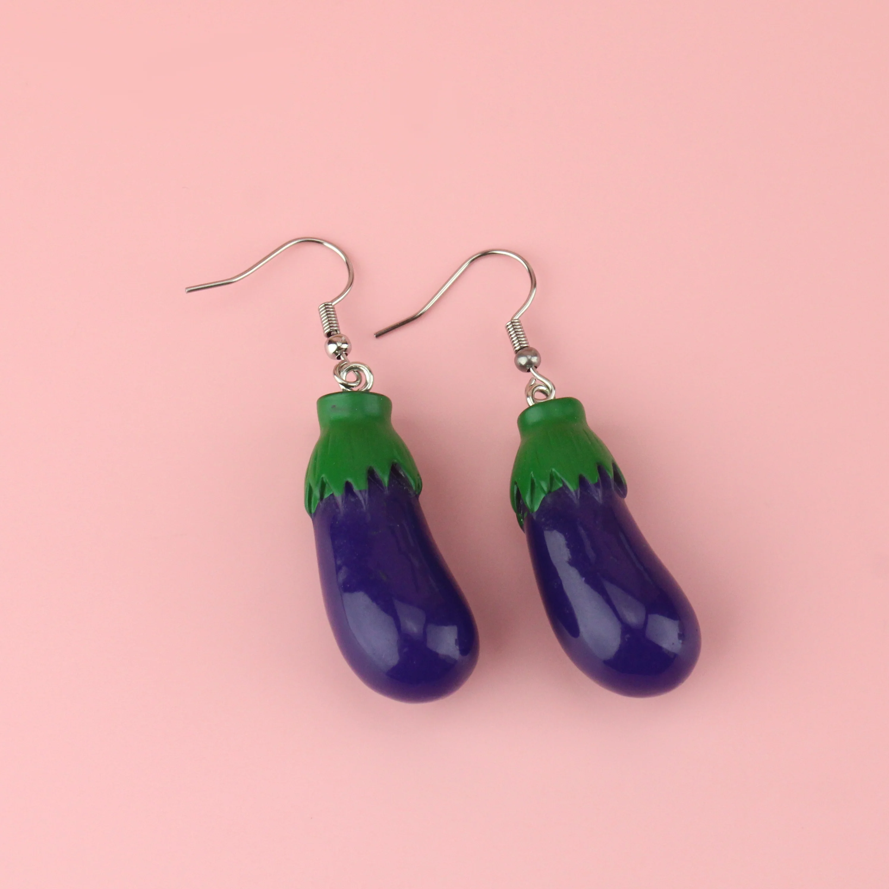 Eggplant Dangler Earrings - Image 4