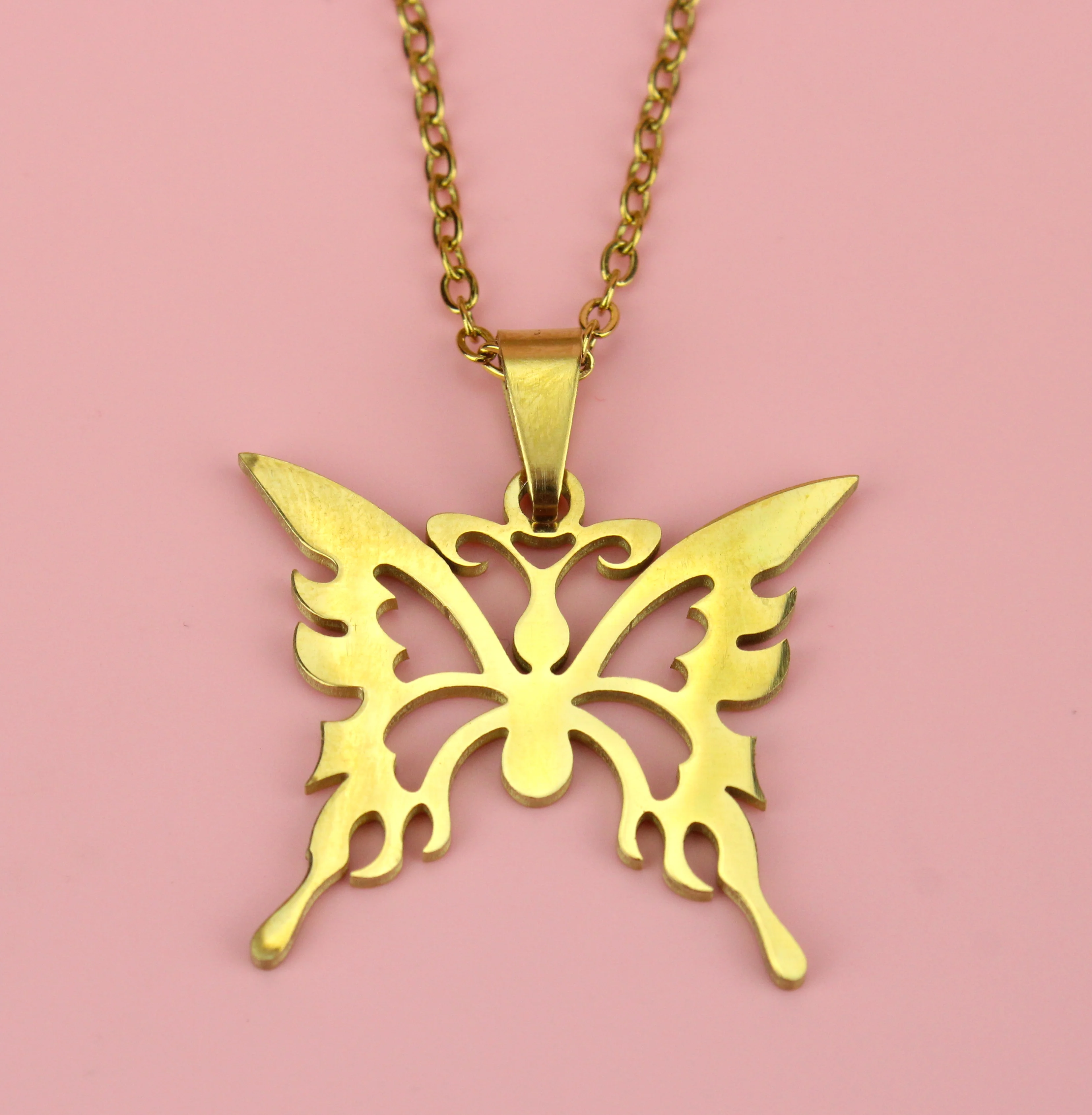 Ethereal Butterfly Necklace (Gold Plated)
