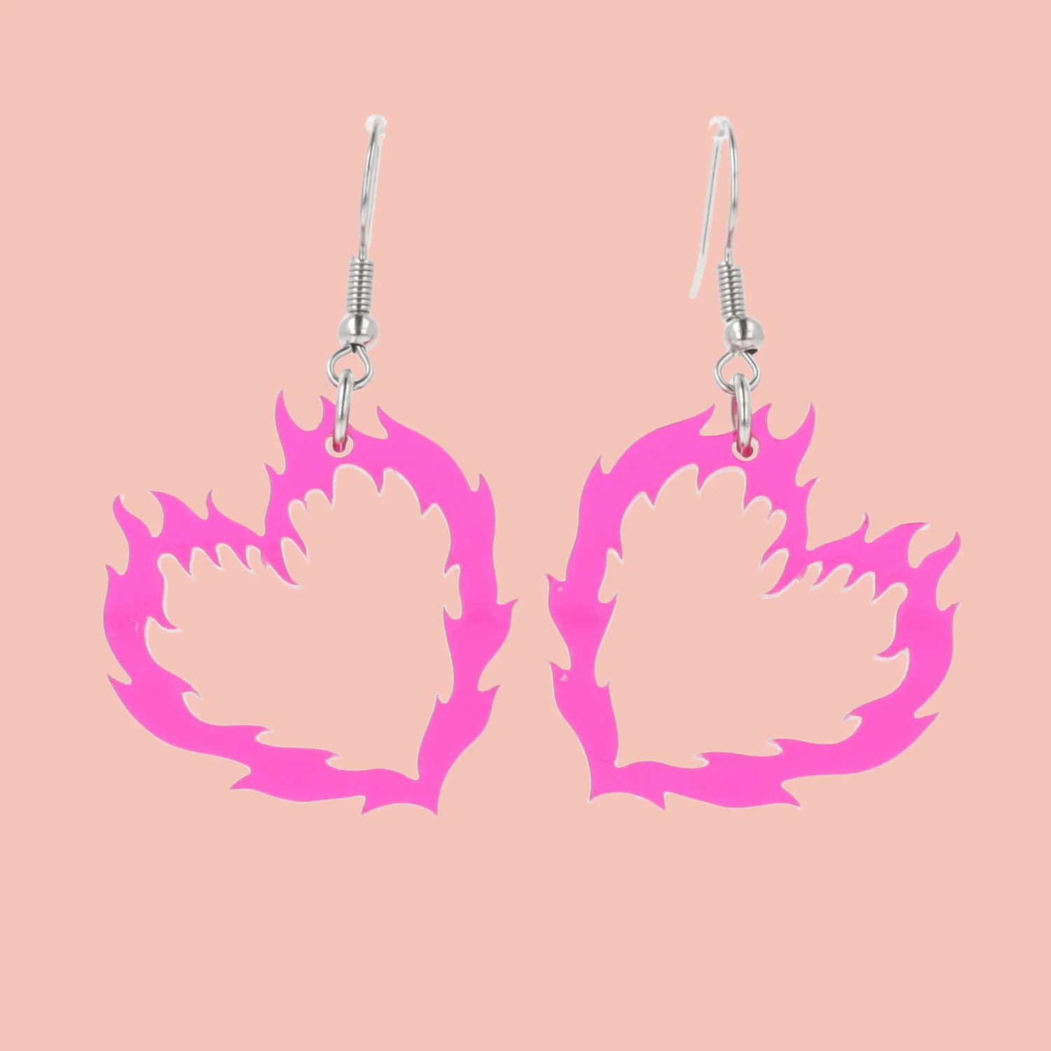 Flame Heart Earrings
