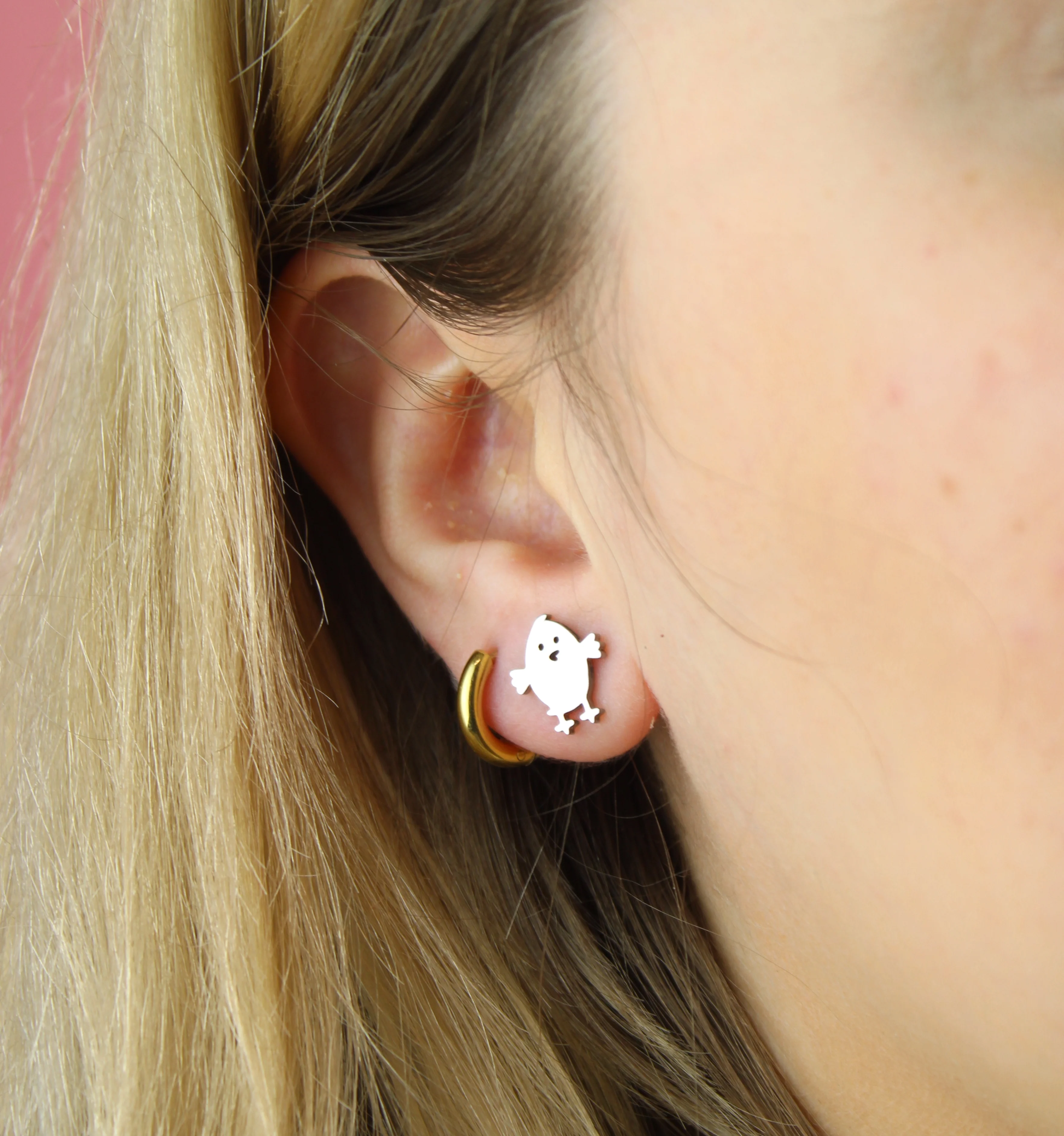 Funky Chick Stud Earrings - Image 2