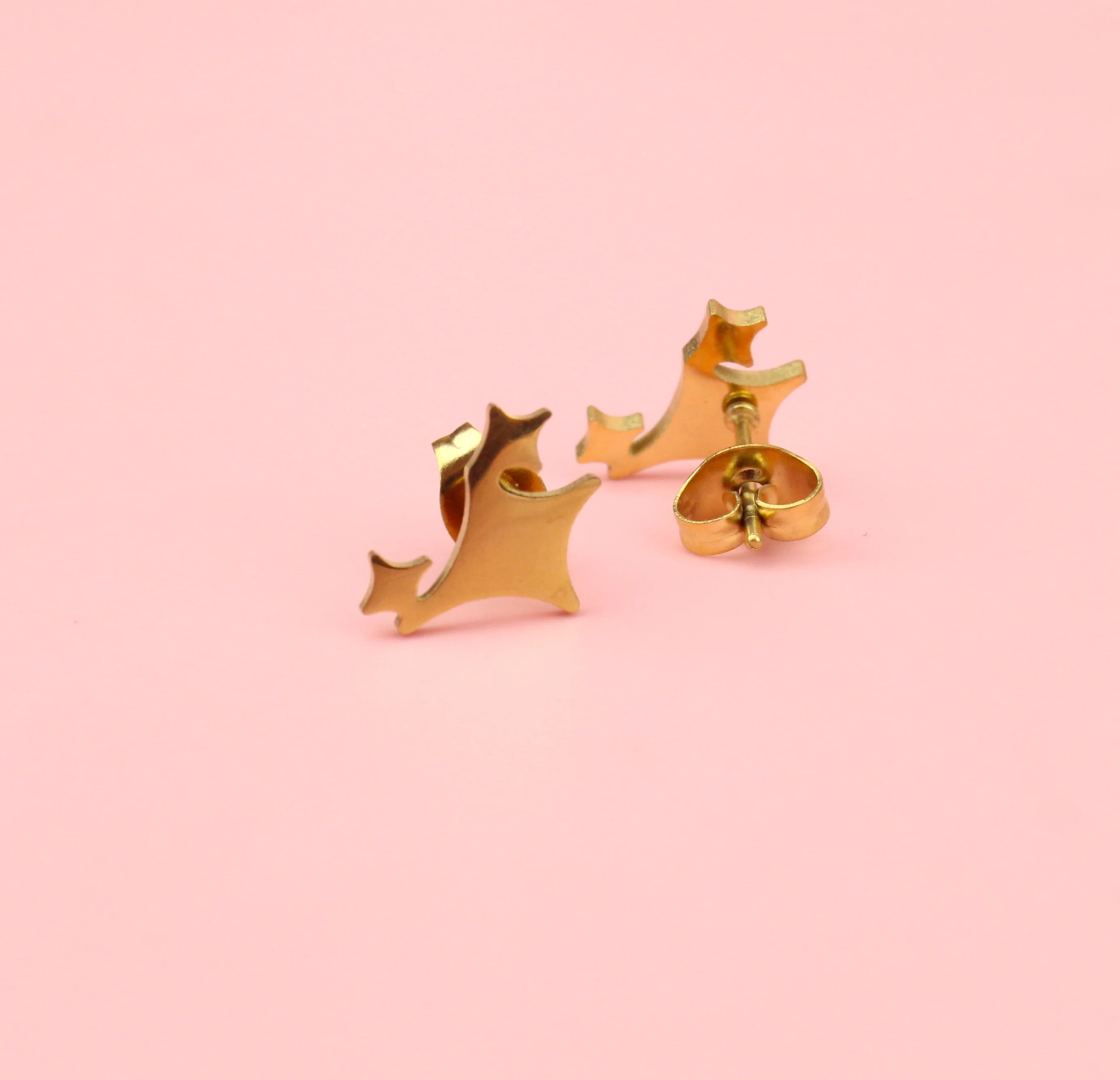 Glimmer Stud Earrings (Gold Plated) - Image 3