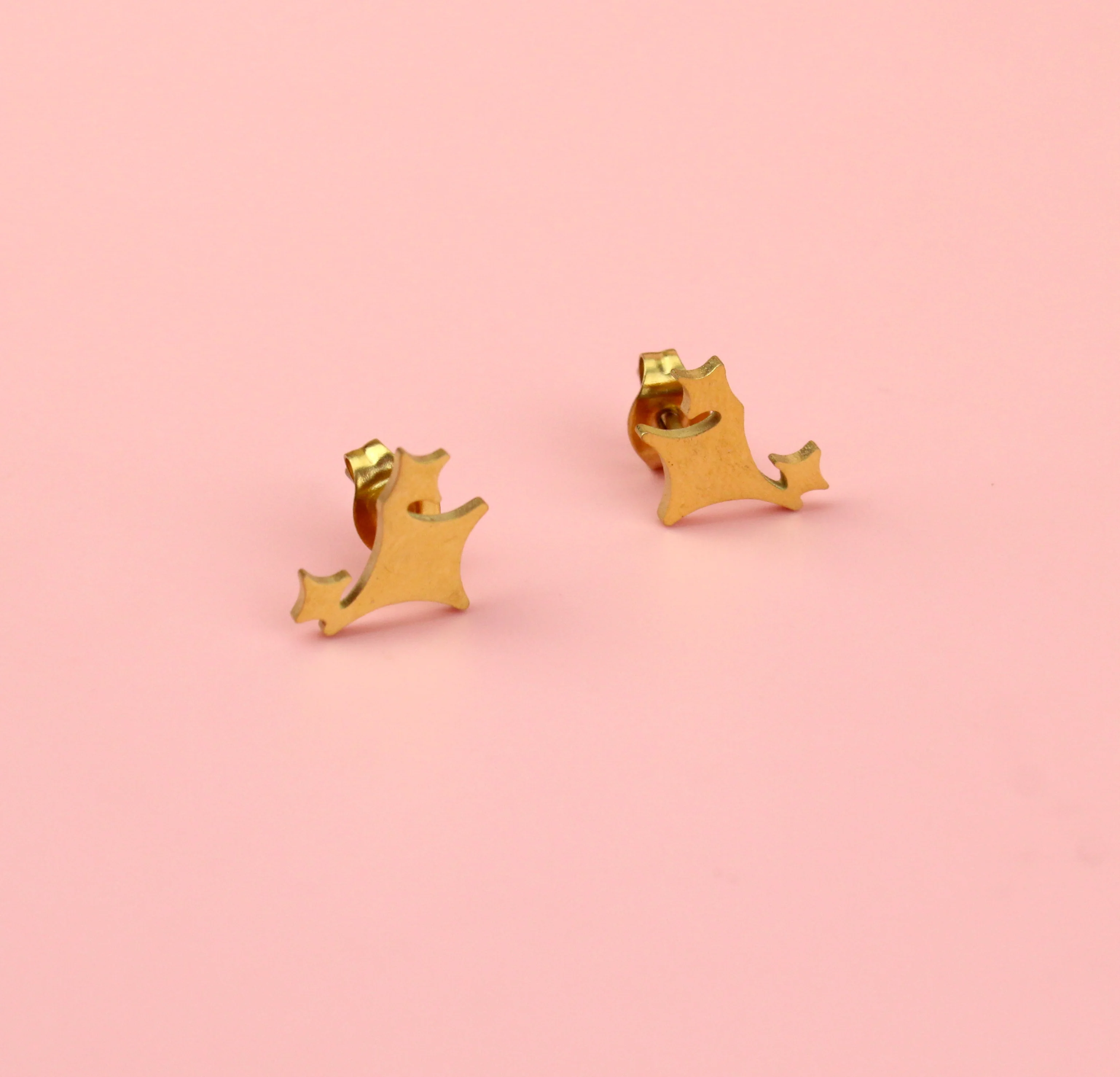 Glimmer Stud Earrings (Gold Plated) - Image 4