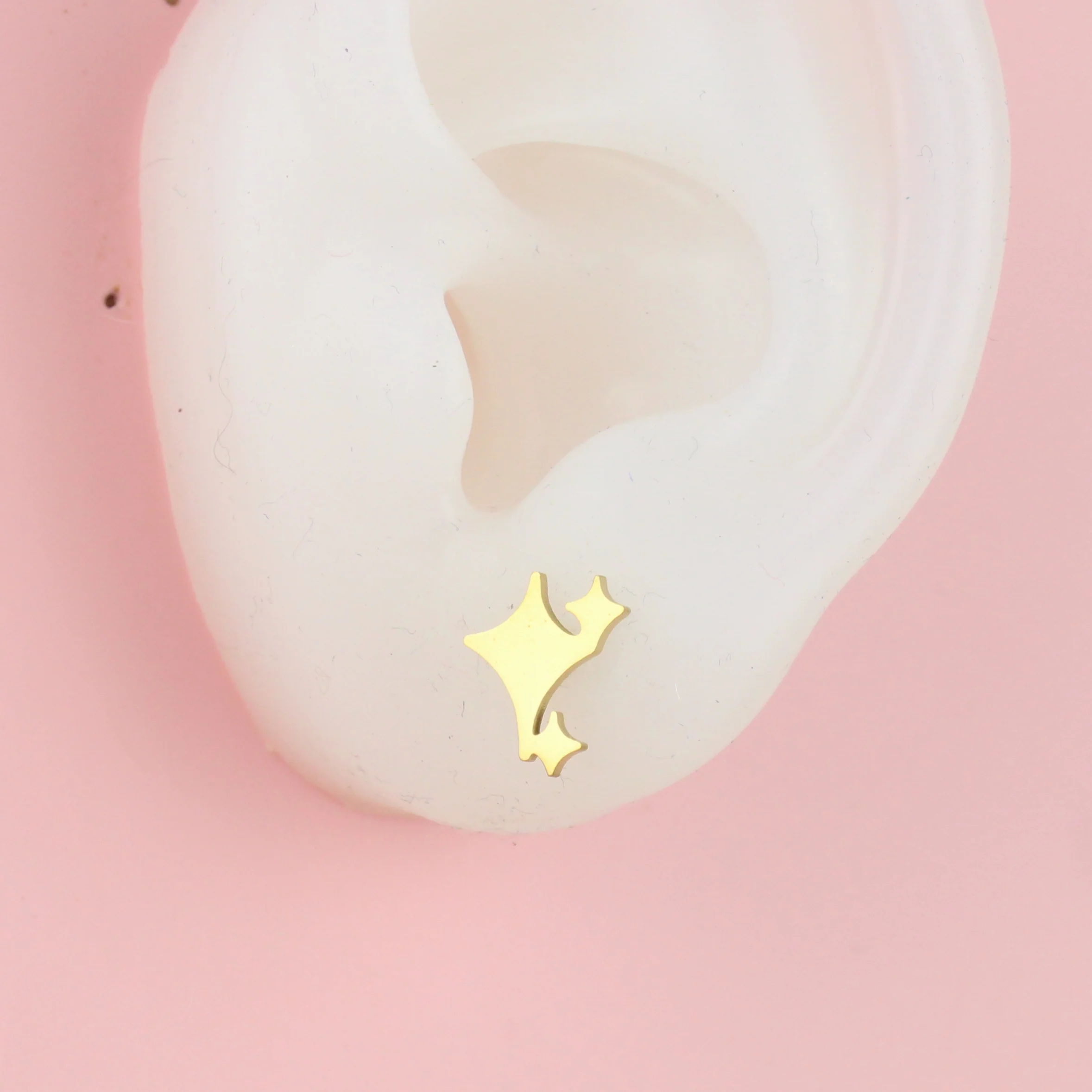 Glimmer Stud Earrings (Gold Plated) - Image 5
