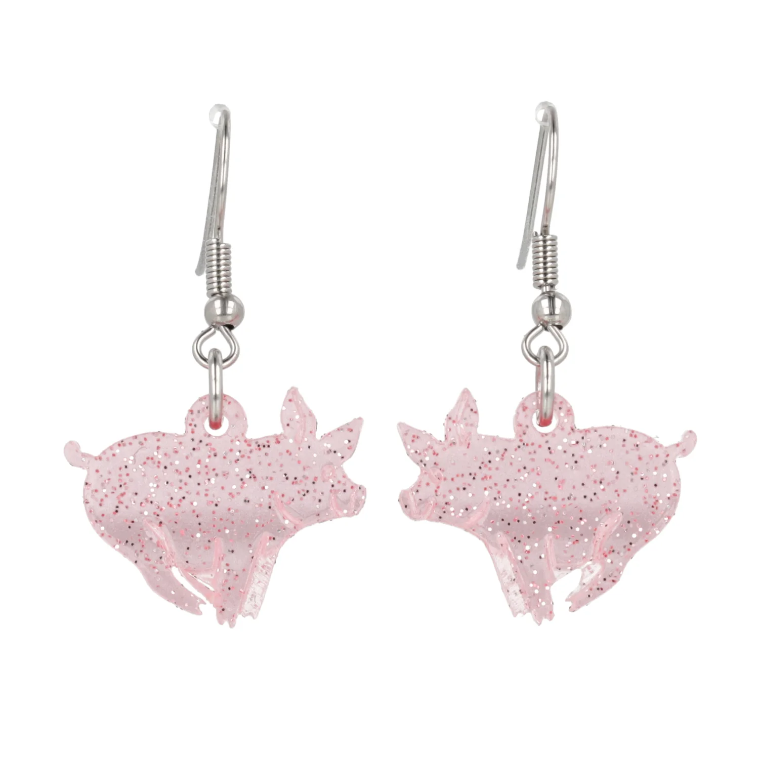 Glitter Piggy In The Middle Earrings