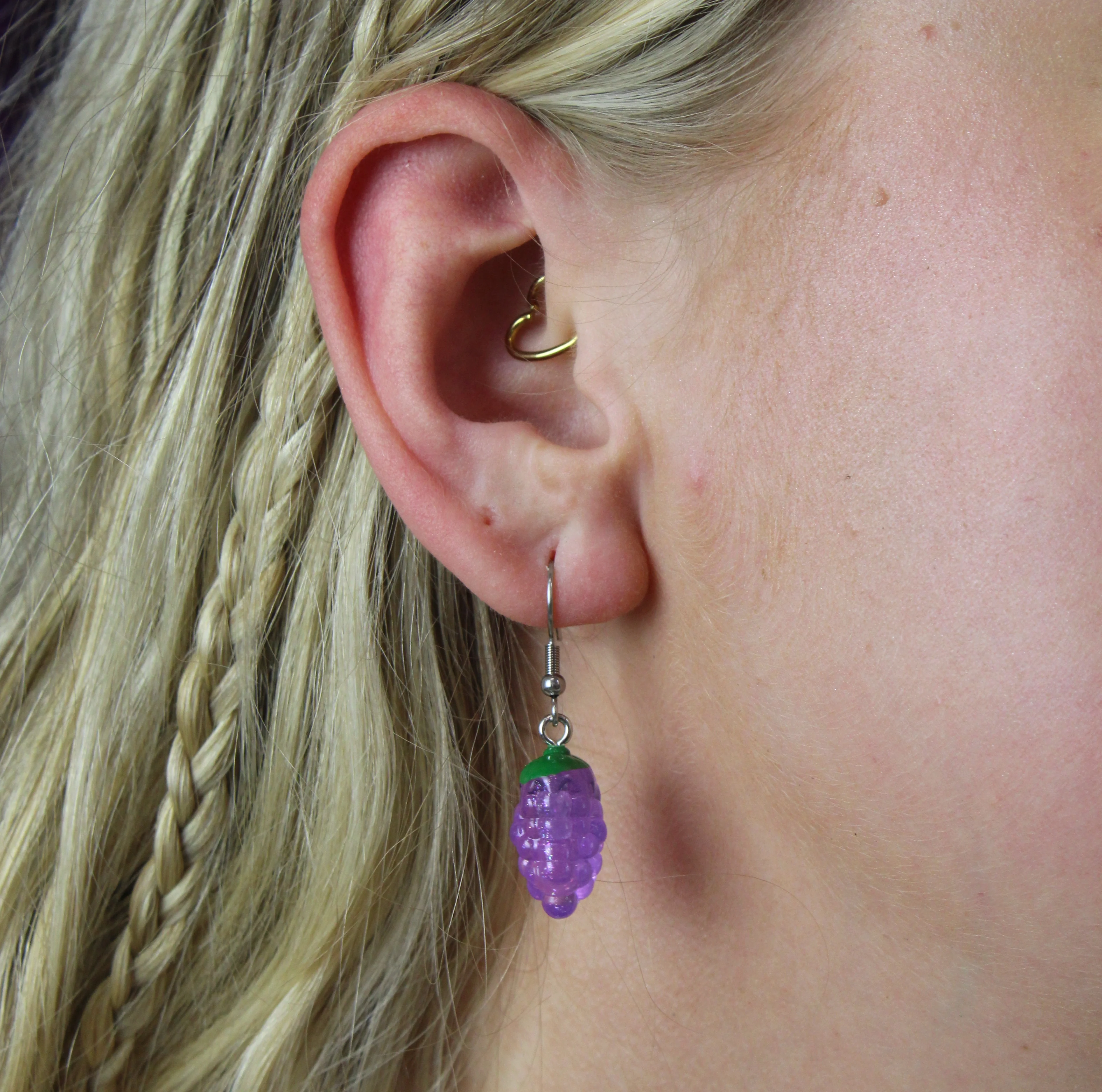 Got Any Grapes? Earrings (Purple) - Image 3