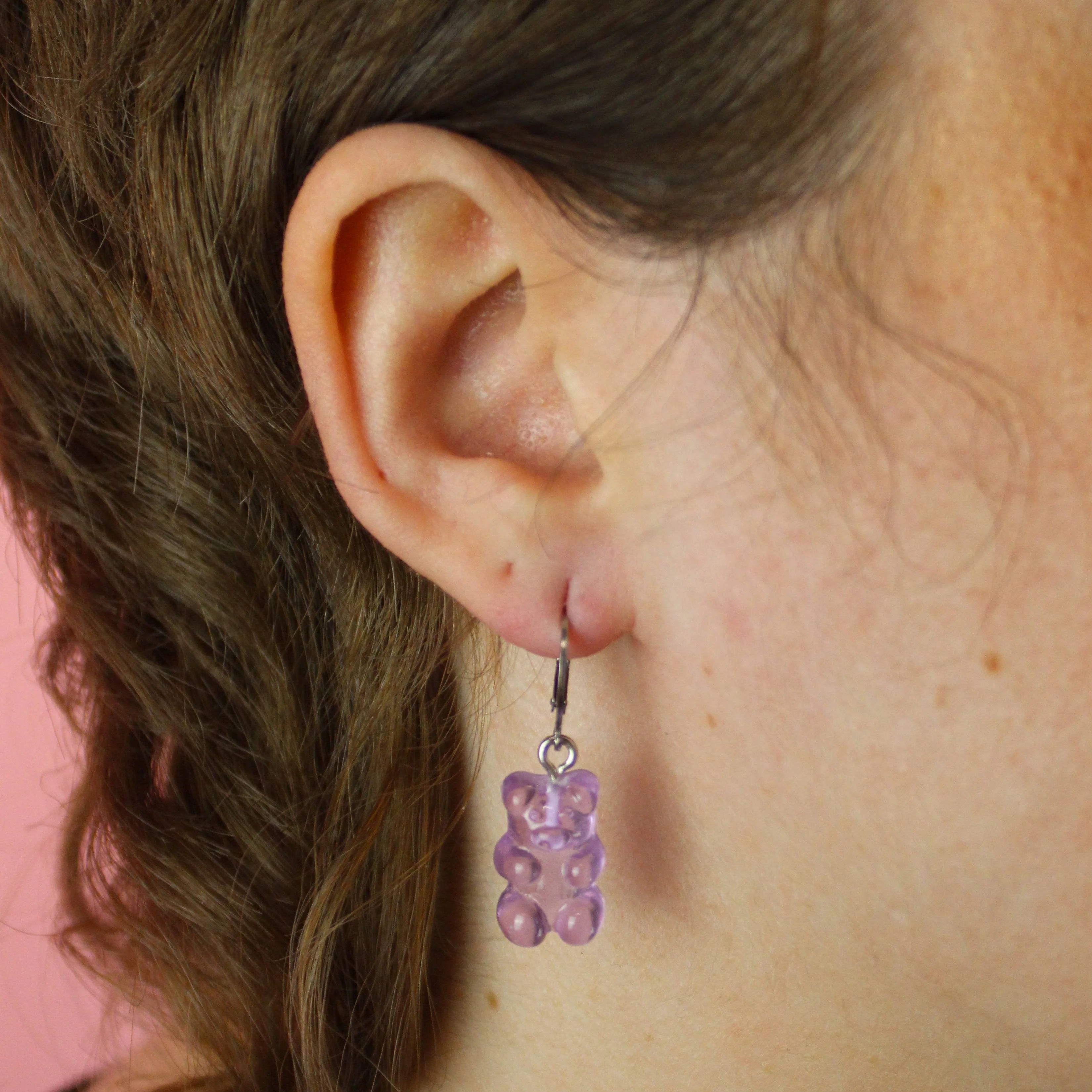 Grape Gummy Bear Earrings - Image 2