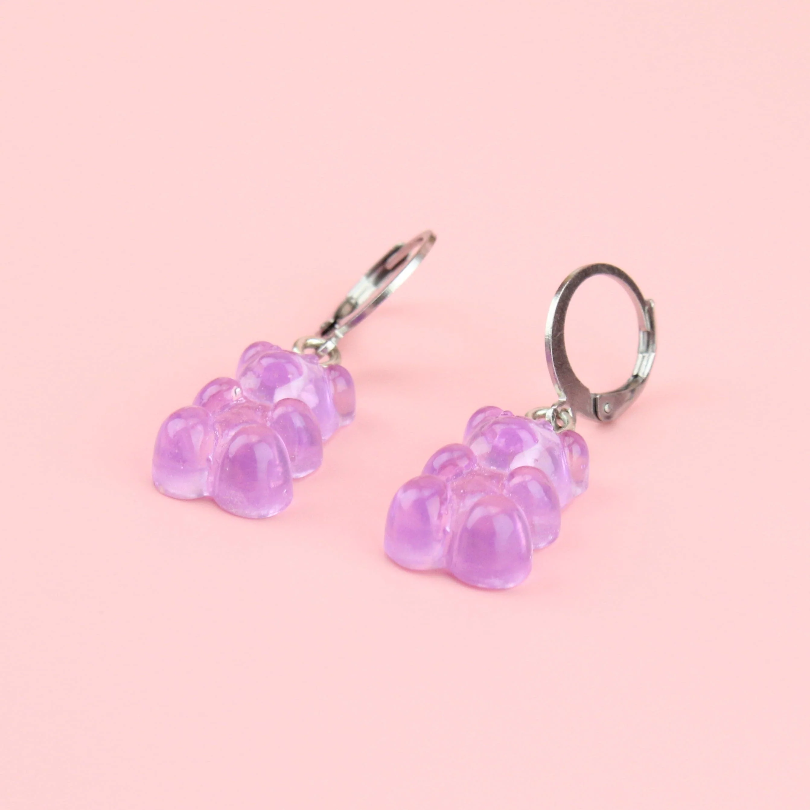 Grape Gummy Bear Earrings - Image 3