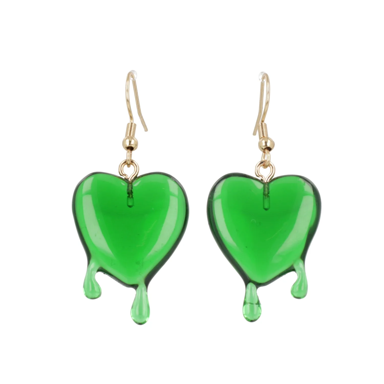 Green Bleeding Love Earrings - Image 6