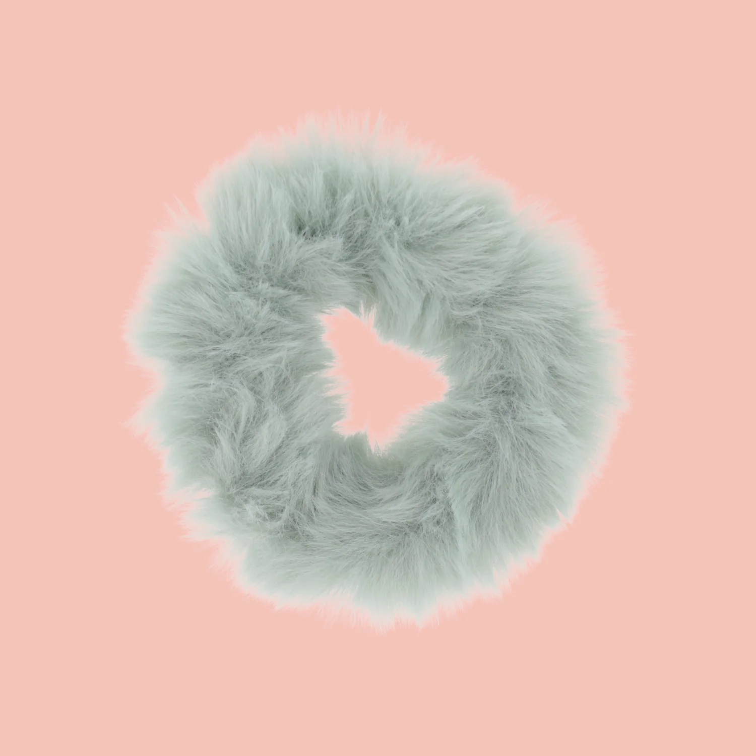 Green Fluffy Scrunchie