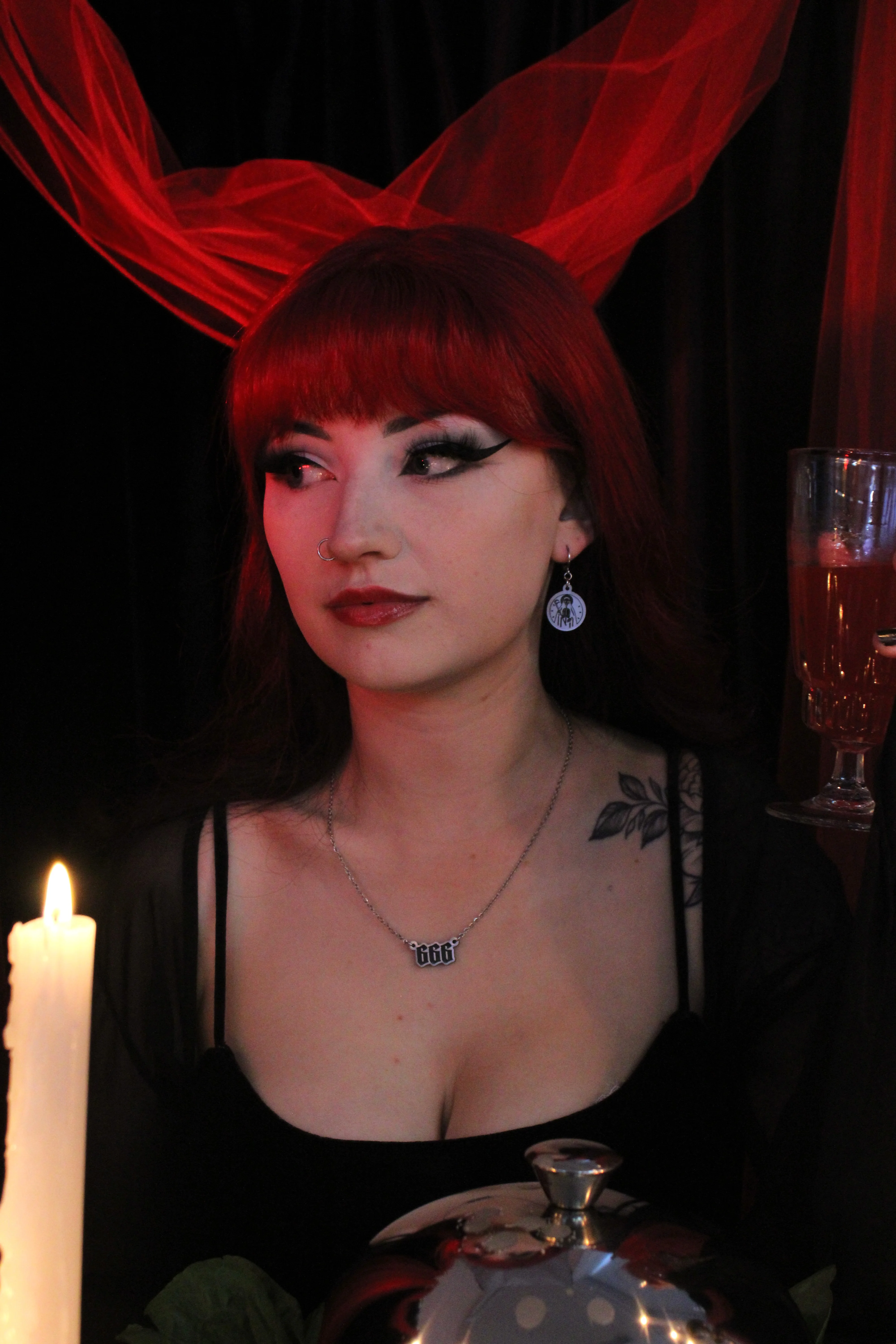 Grim Reaper Huggie Hoop Earrings - Image 4